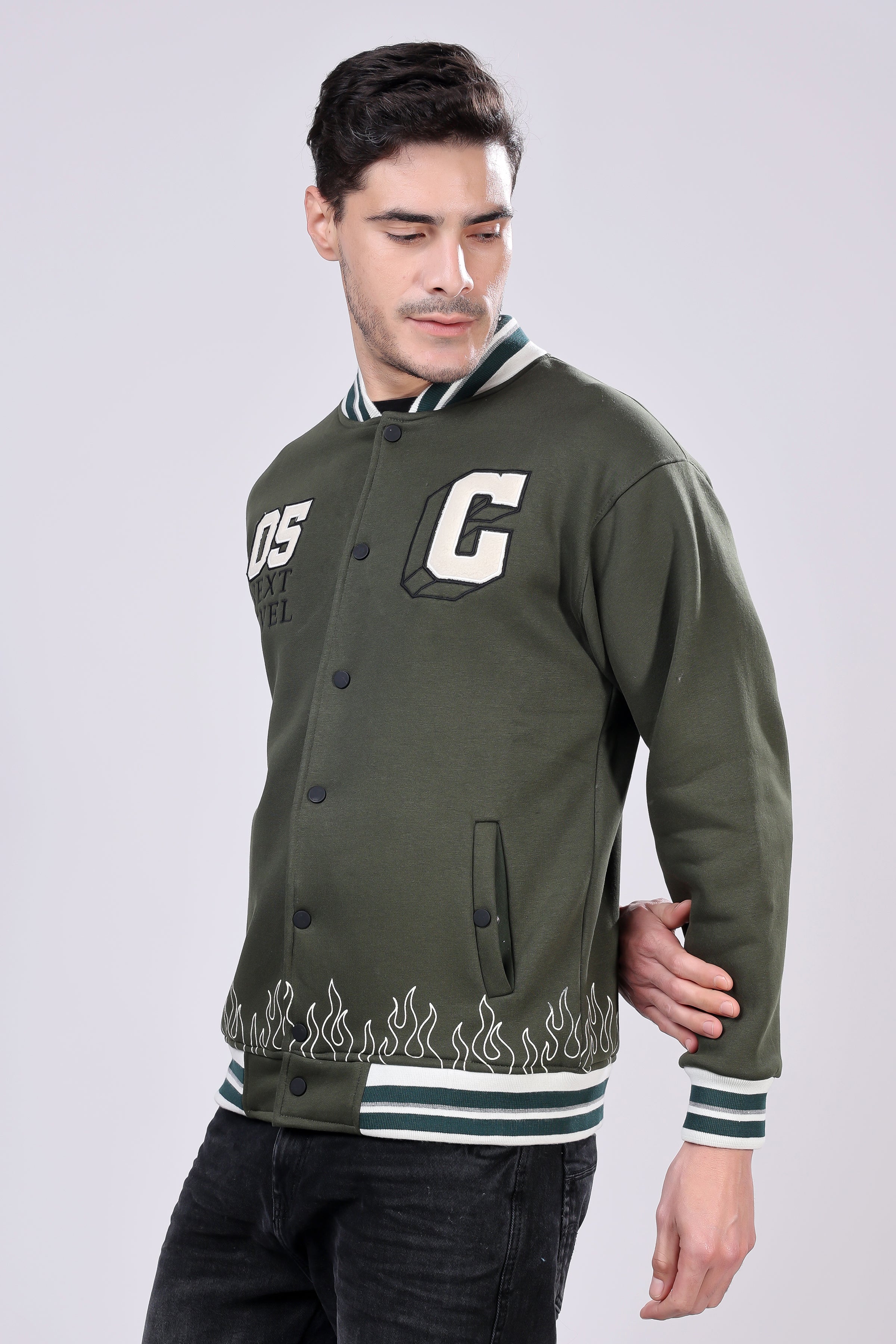 STYLOX Stylish Slim Fit Varsity Jacket - Stylox