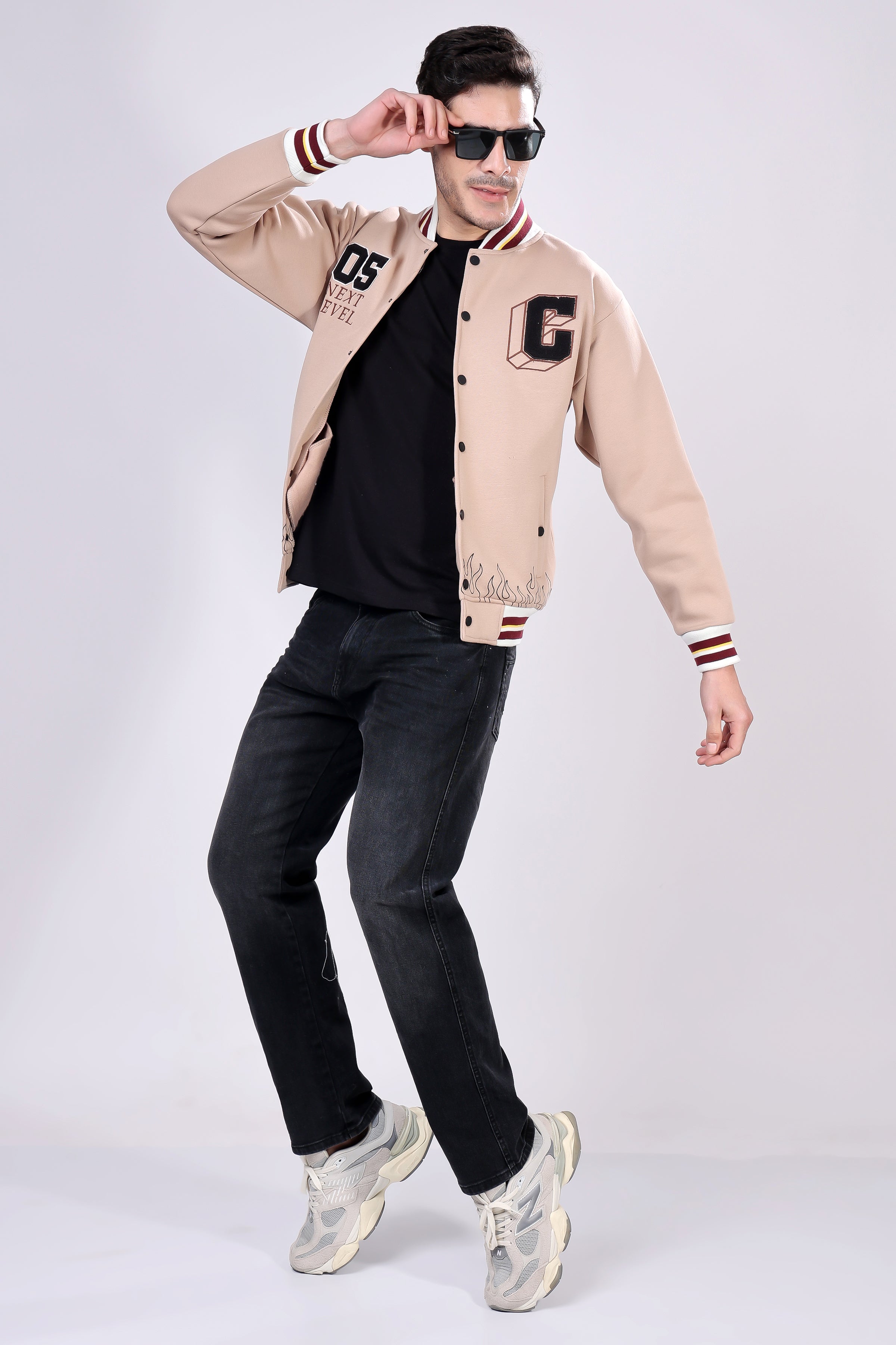 STYLOX Stylish Slim Fit Varsity Jacket - Stylox