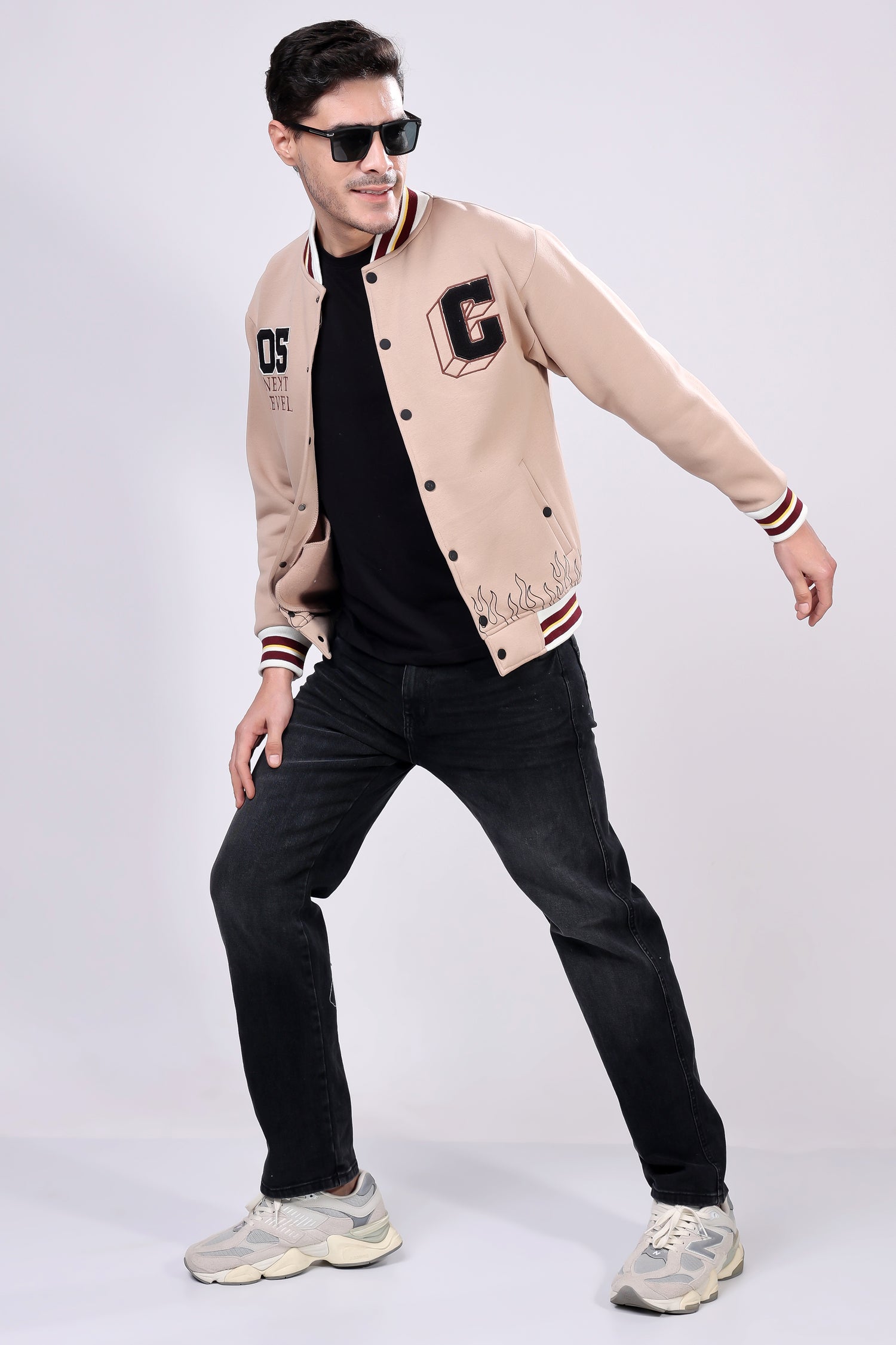 STYLOX Stylish Slim Fit Varsity Jacket