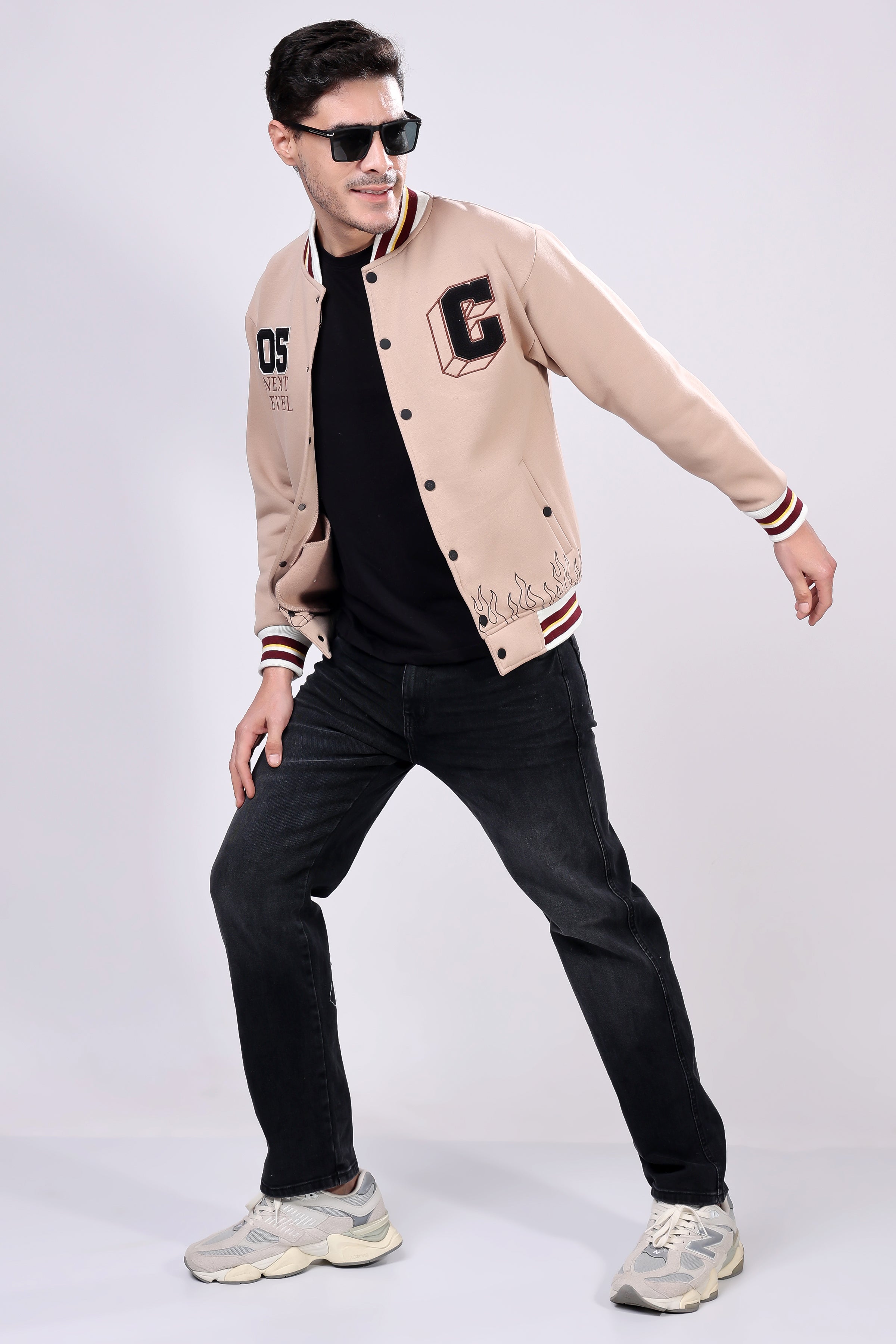 STYLOX Stylish Slim Fit Varsity Jacket