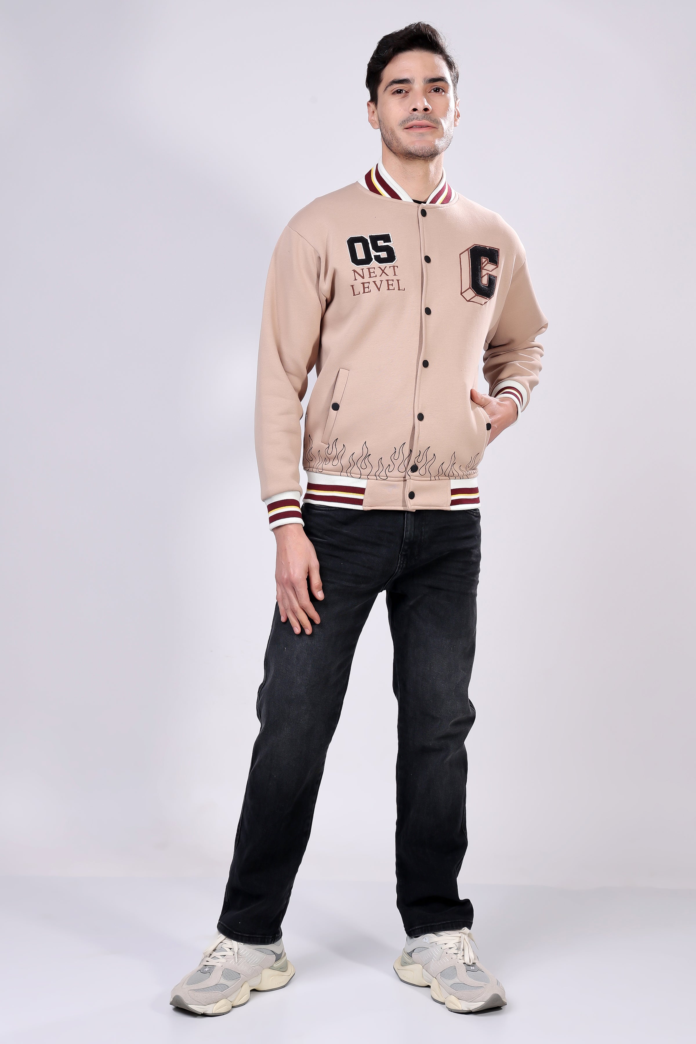 STYLOX Stylish Slim Fit Varsity Jacket - Stylox