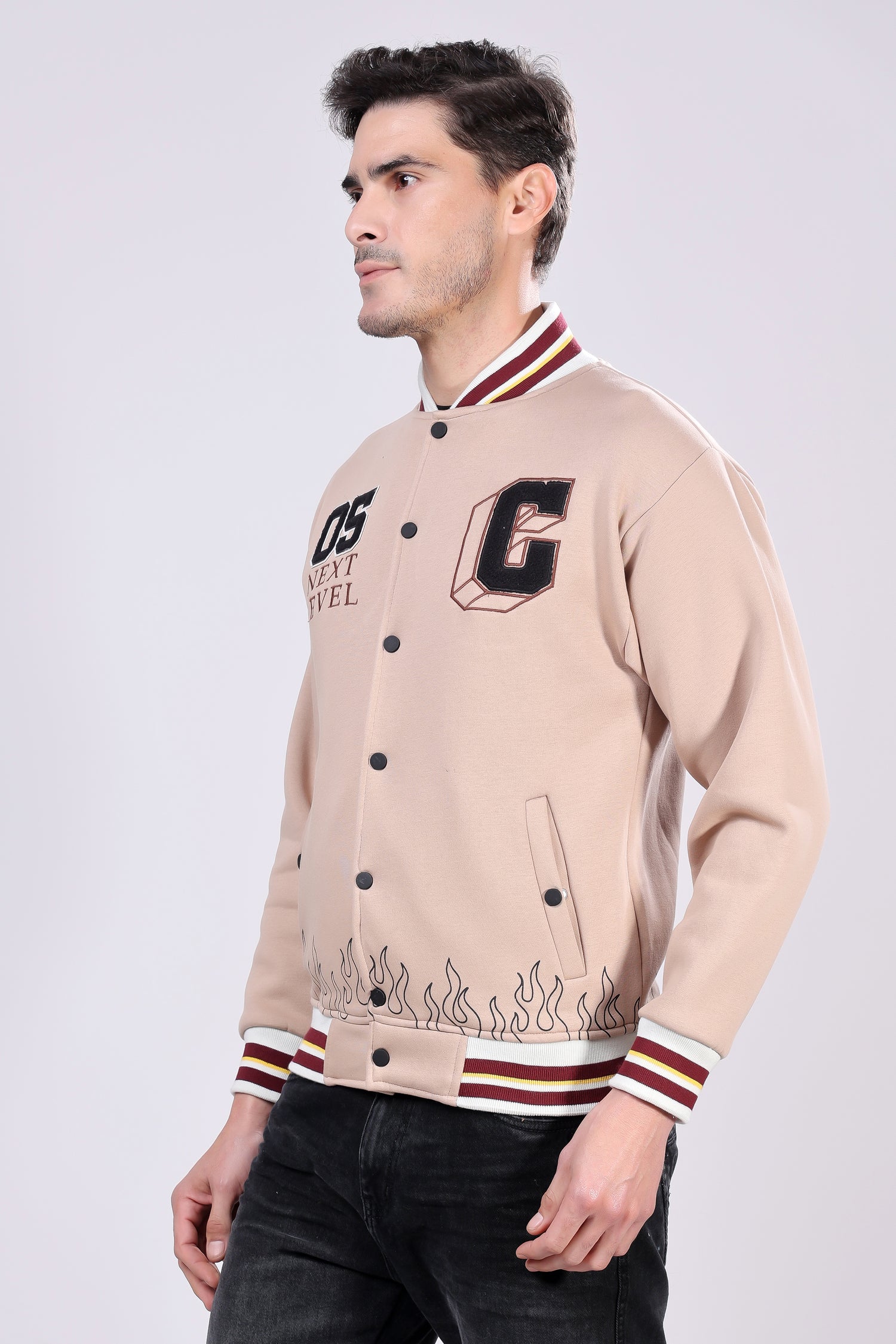 STYLOX Stylish Slim Fit Varsity Jacket
