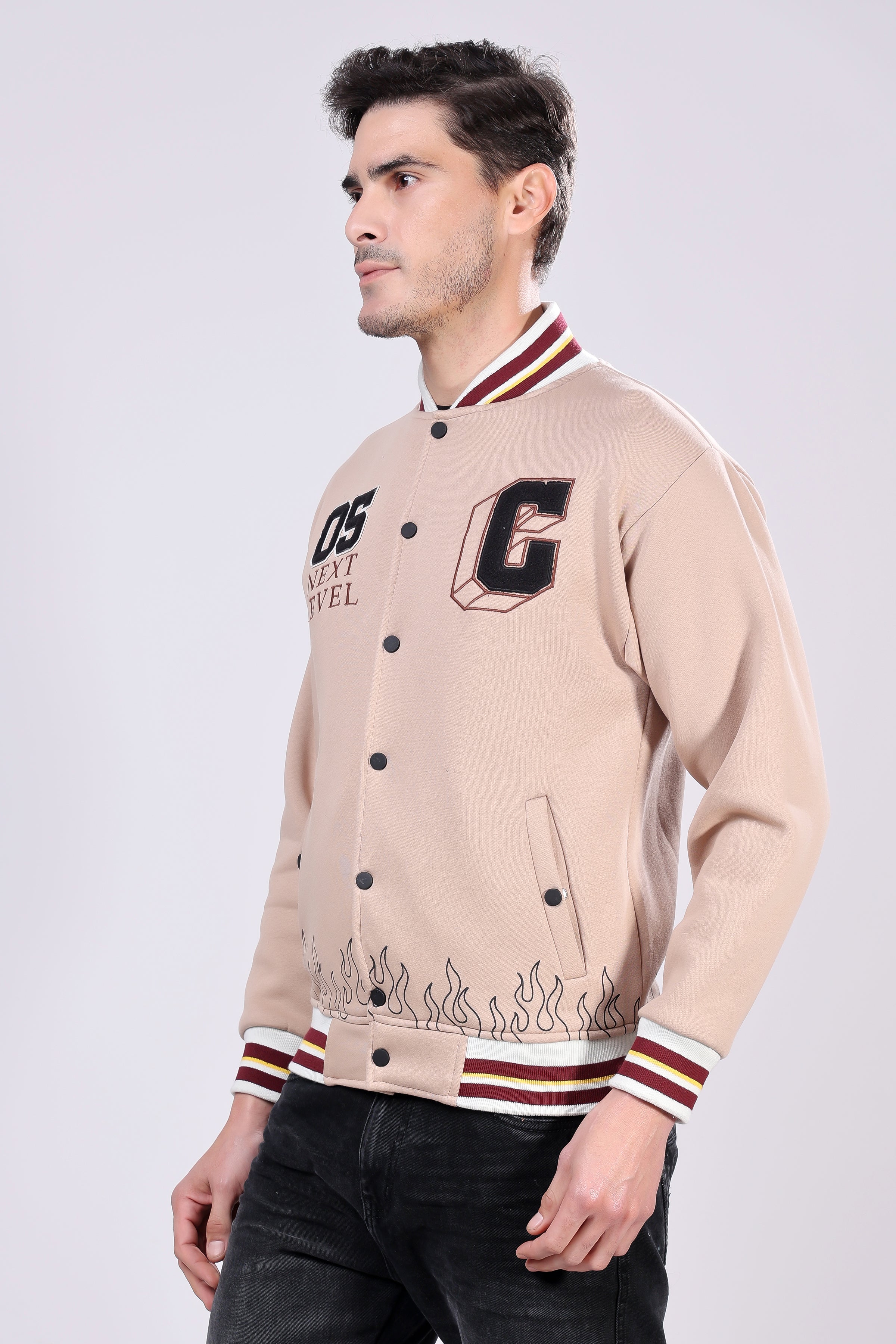 STYLOX Stylish Slim Fit Varsity Jacket - Stylox