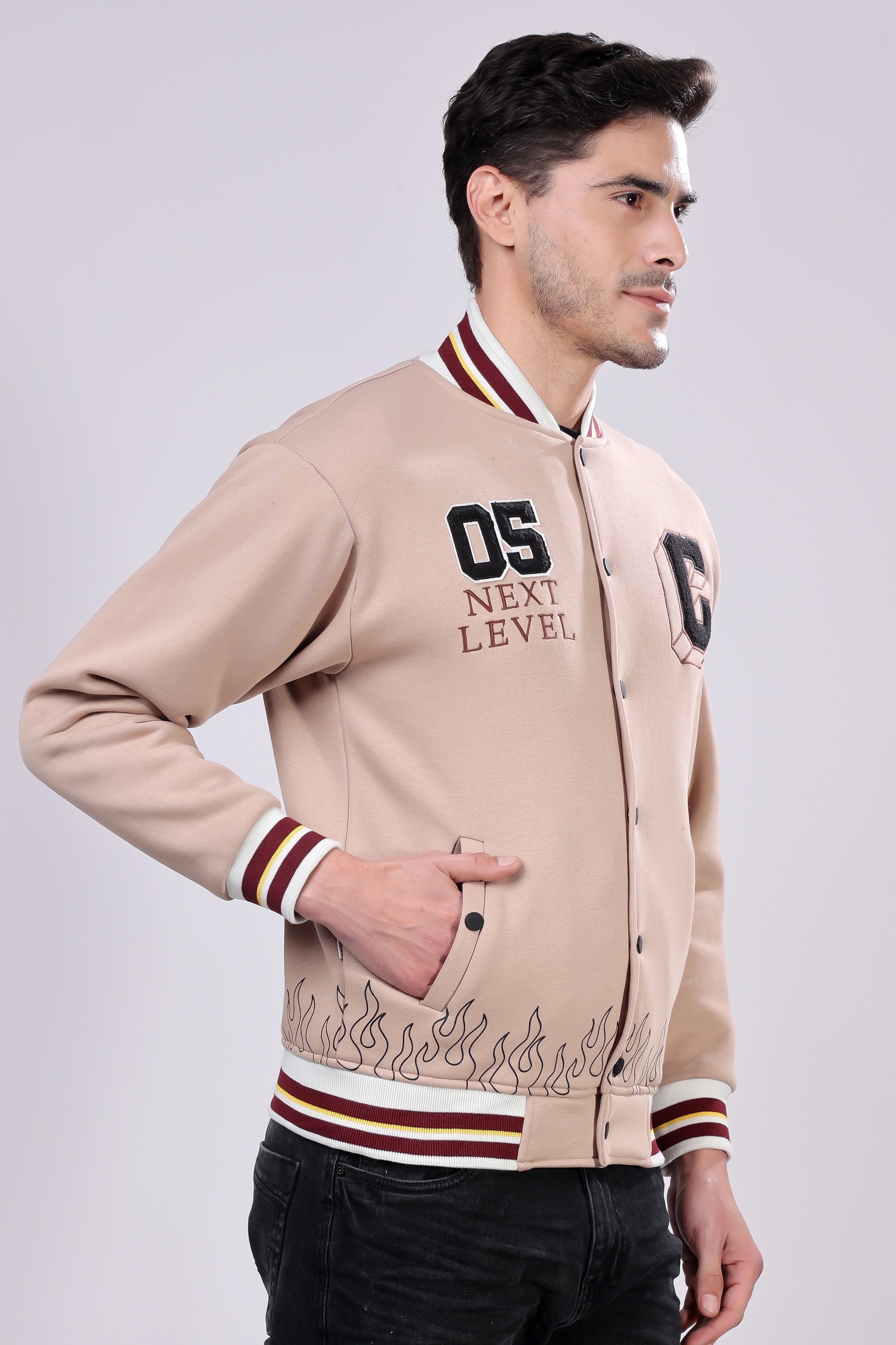 STYLOX Stylish Slim Fit Varsity Jacket - Stylox