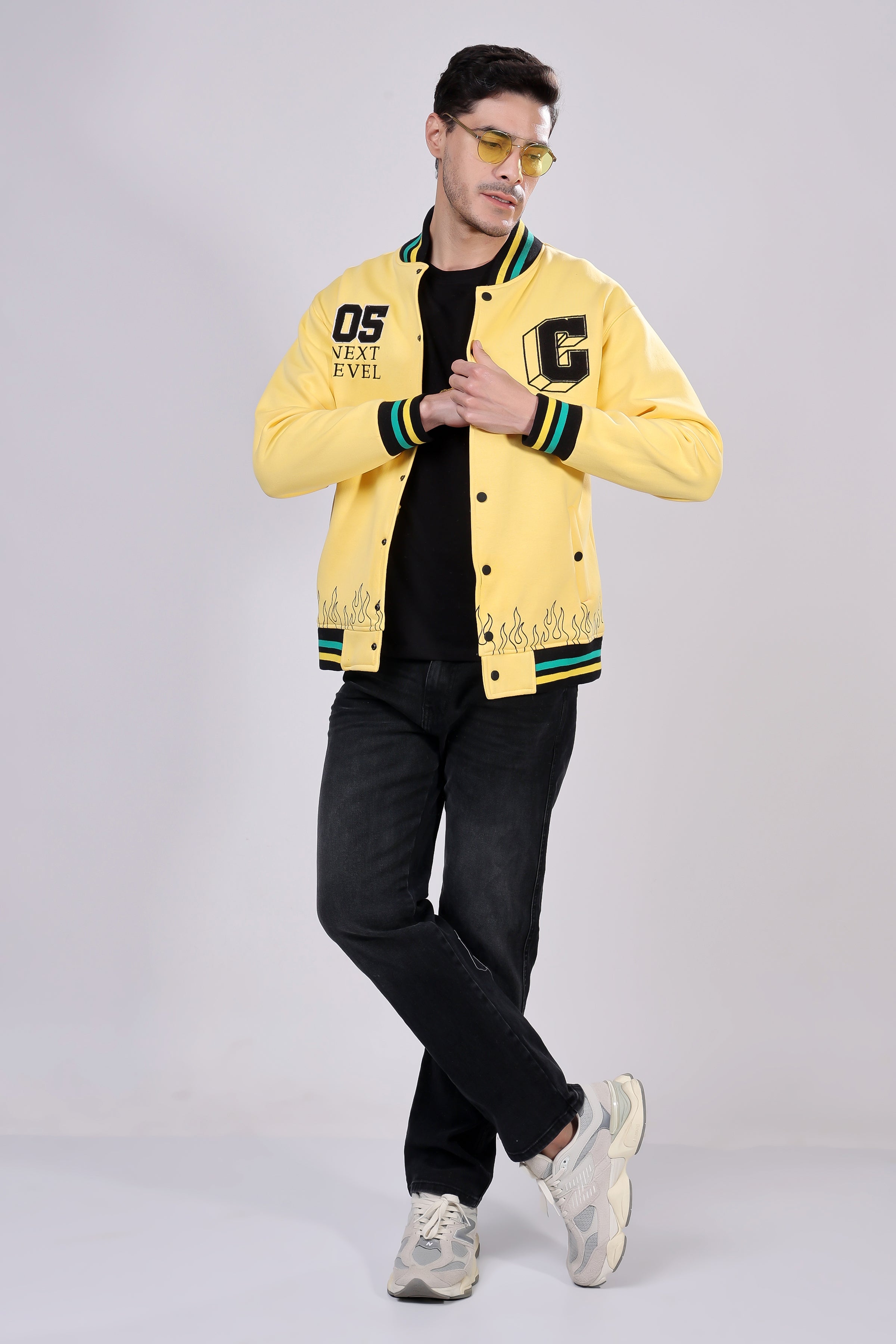 STYLOX Stylish Slim Fit Varsity Jacket