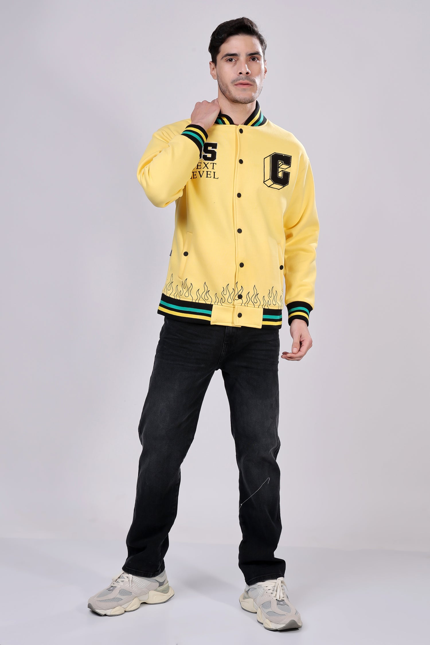STYLOX Stylish Slim Fit Varsity Jacket
