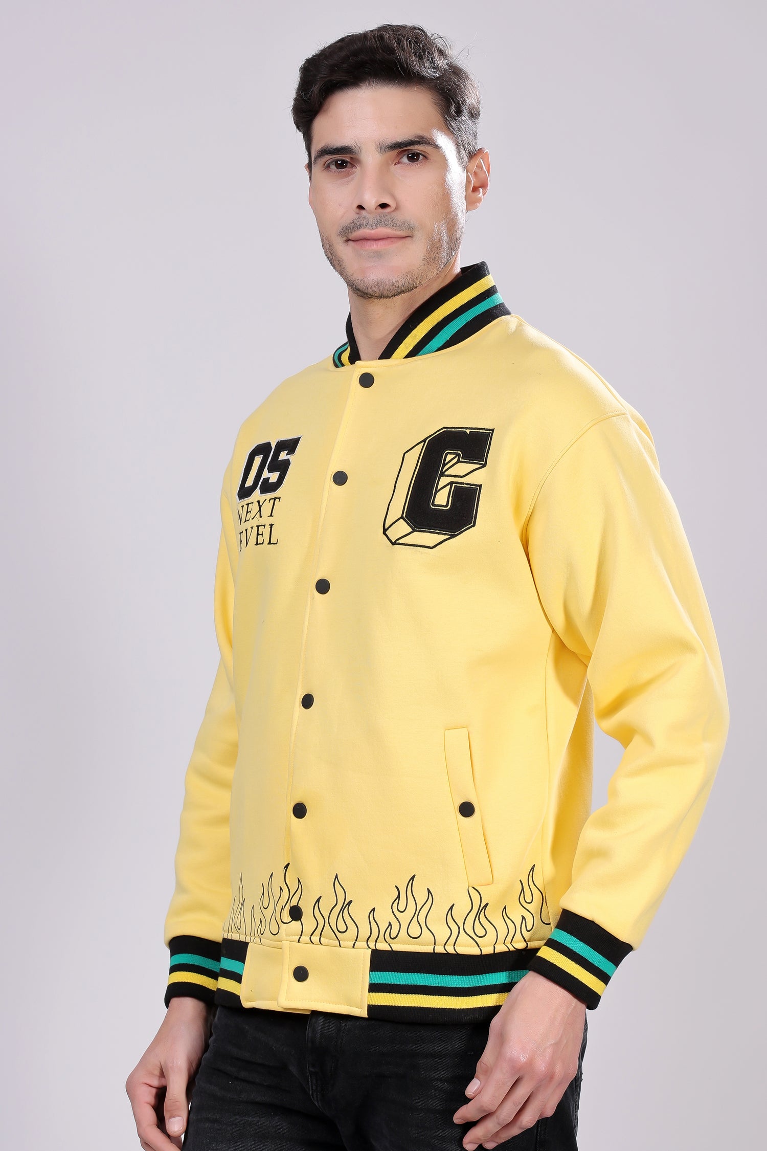 STYLOX Stylish Slim Fit Varsity Jacket