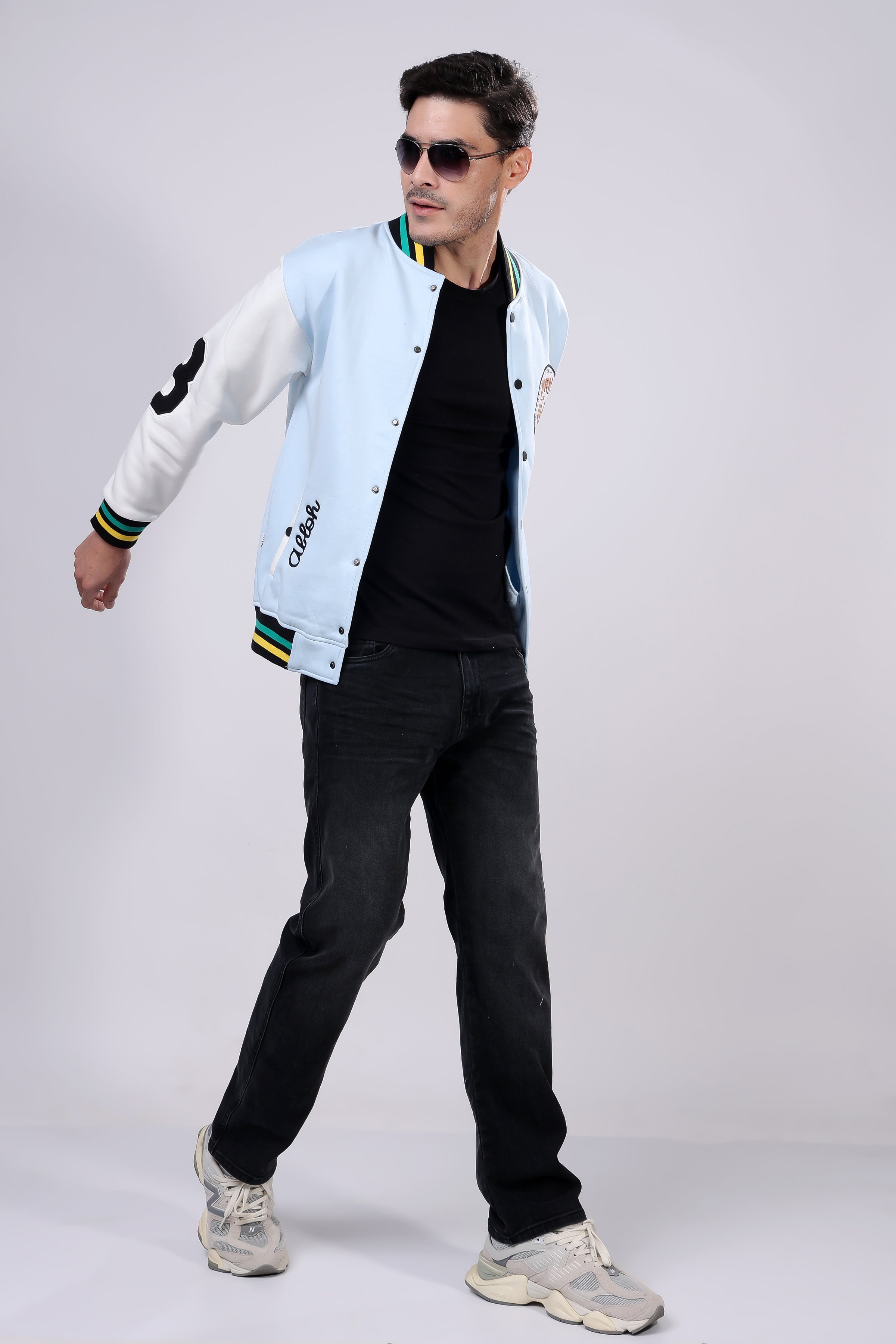 STYLOX Printed Varsity Jacket