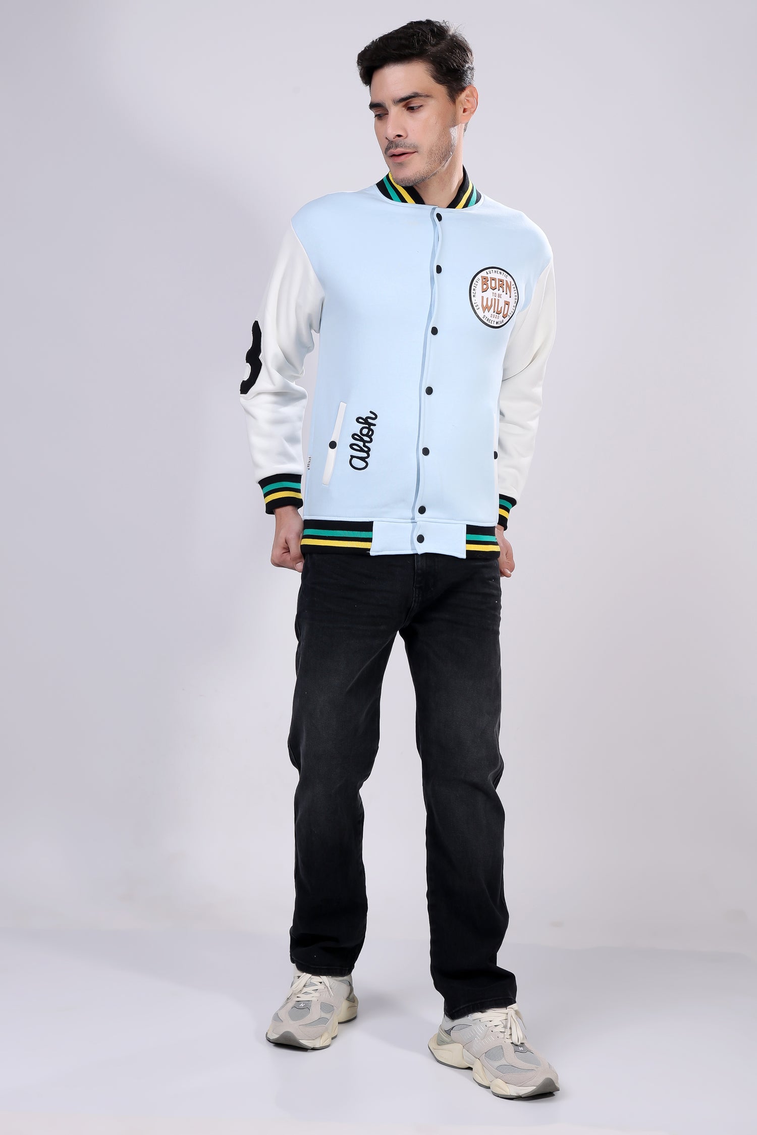 STYLOX Printed Varsity Jacket