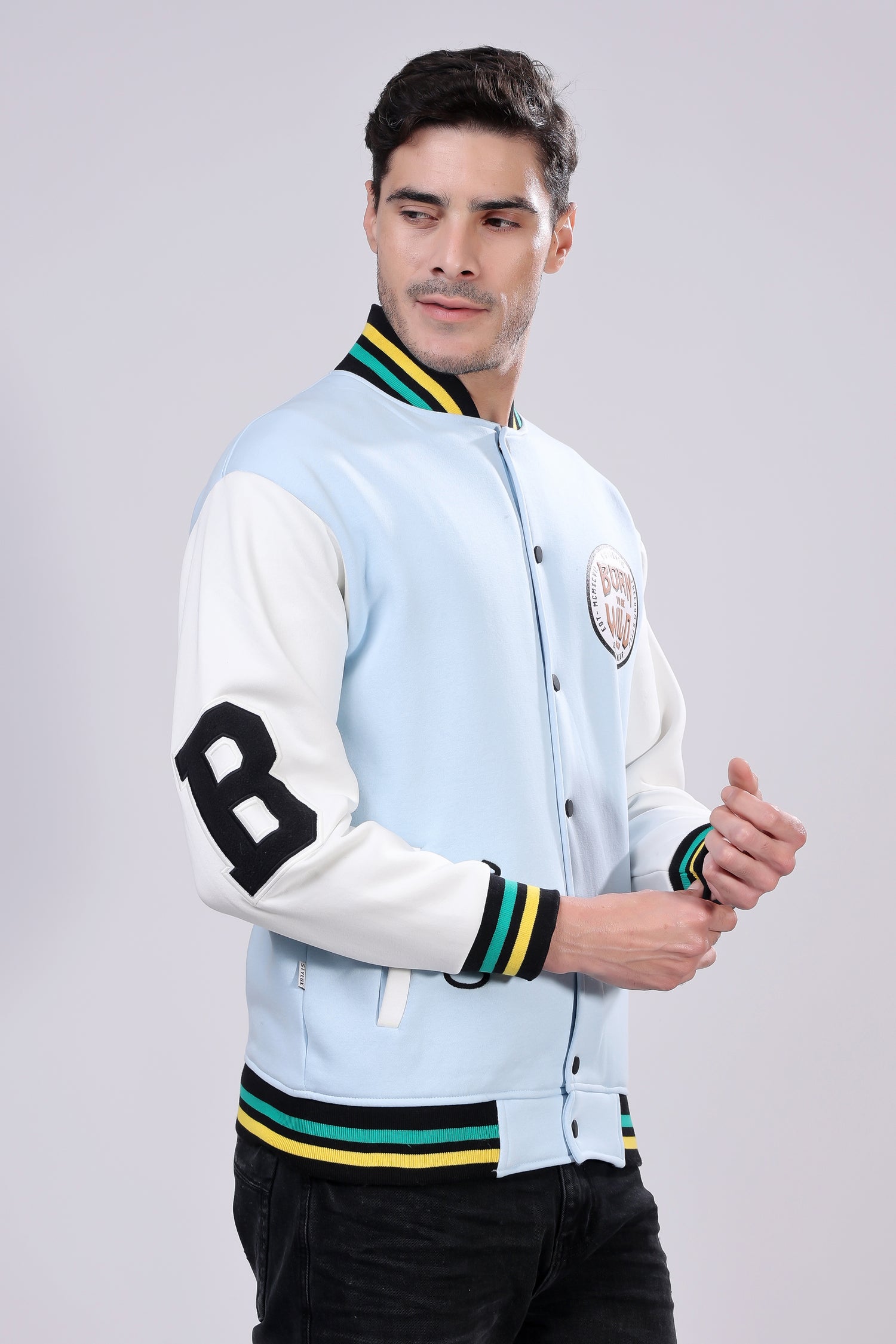 STYLOX Printed Varsity Jacket