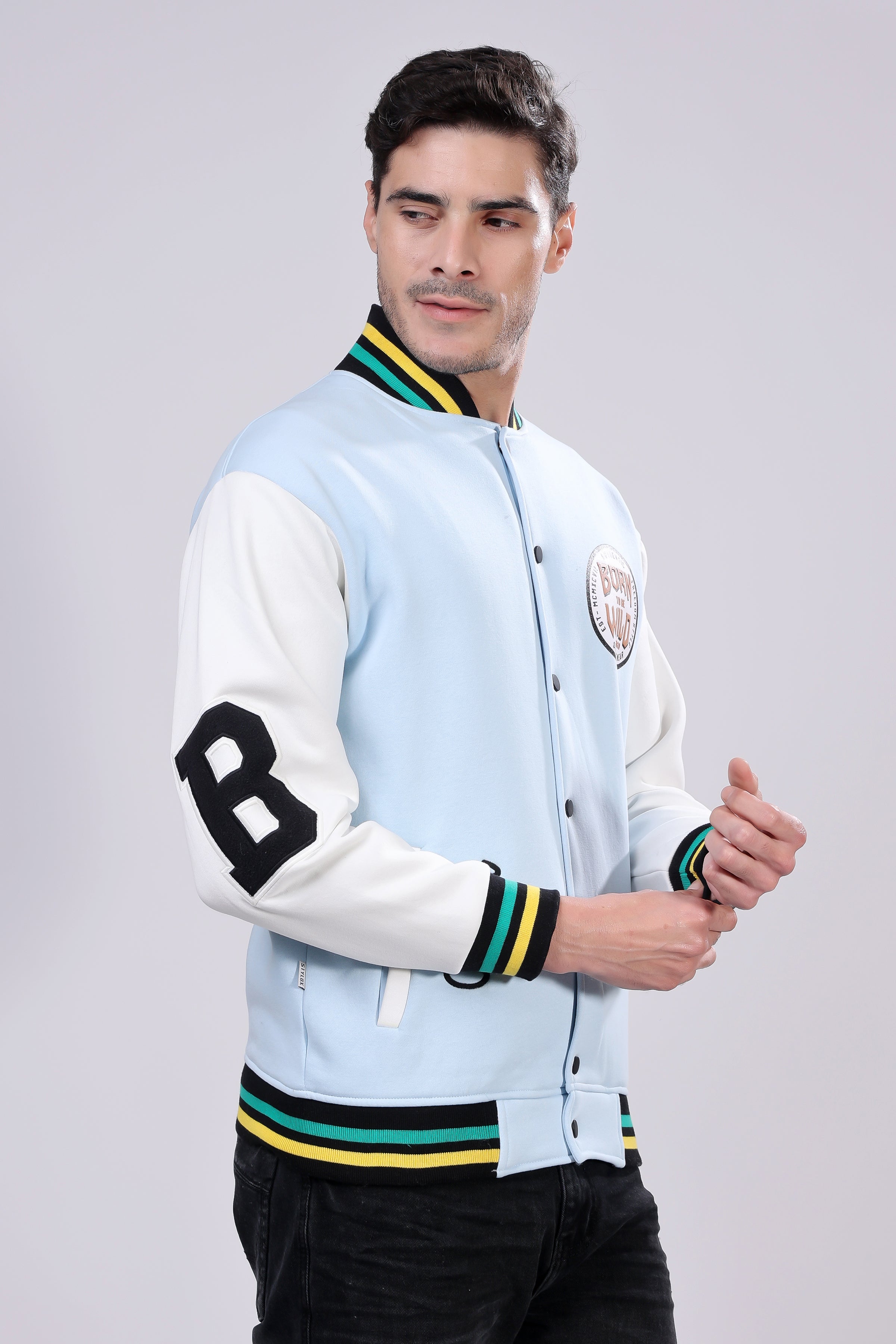 STYLOX Printed Varsity Jacket
