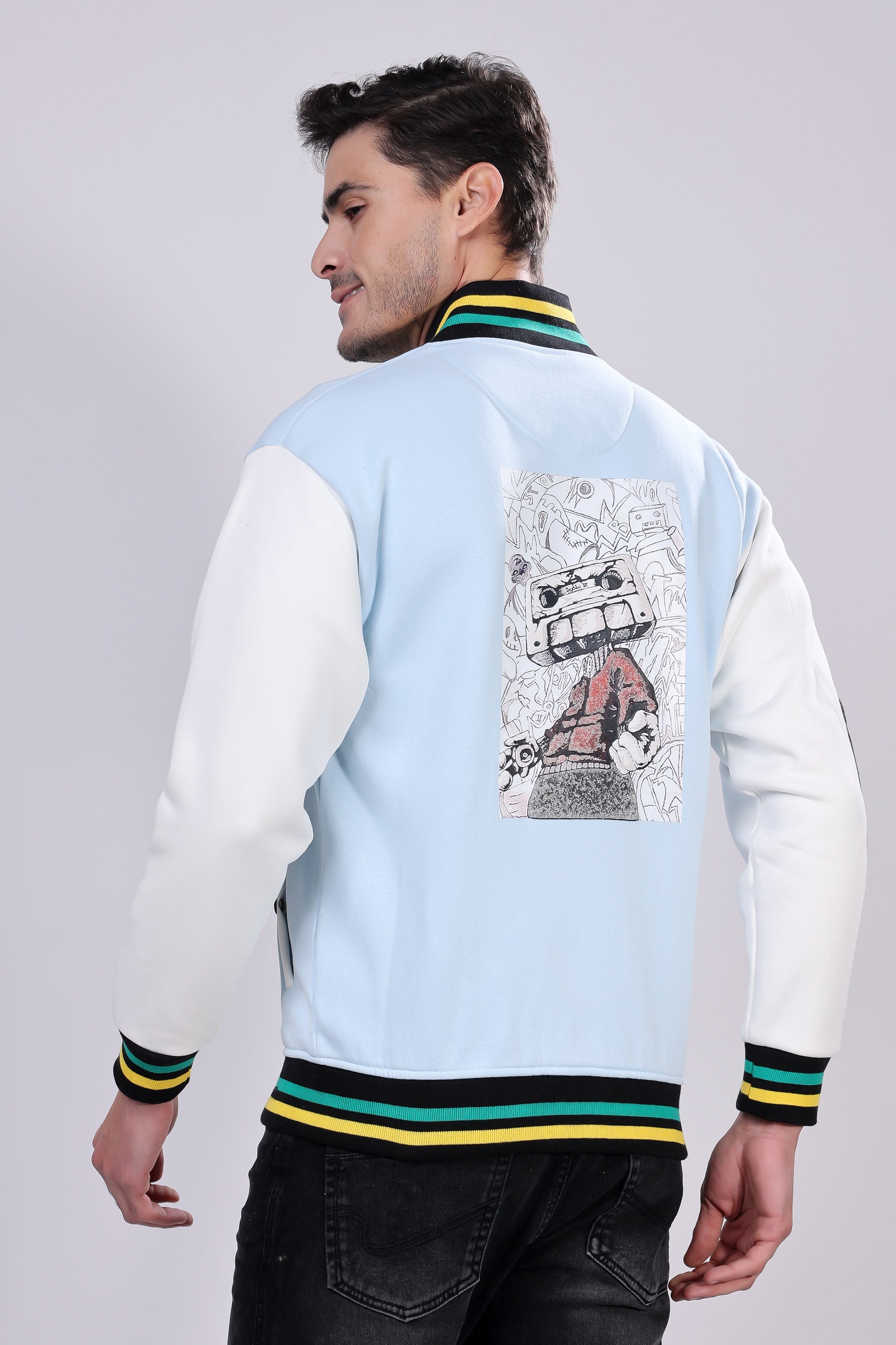 STYLOX Printed Varsity Jacket
