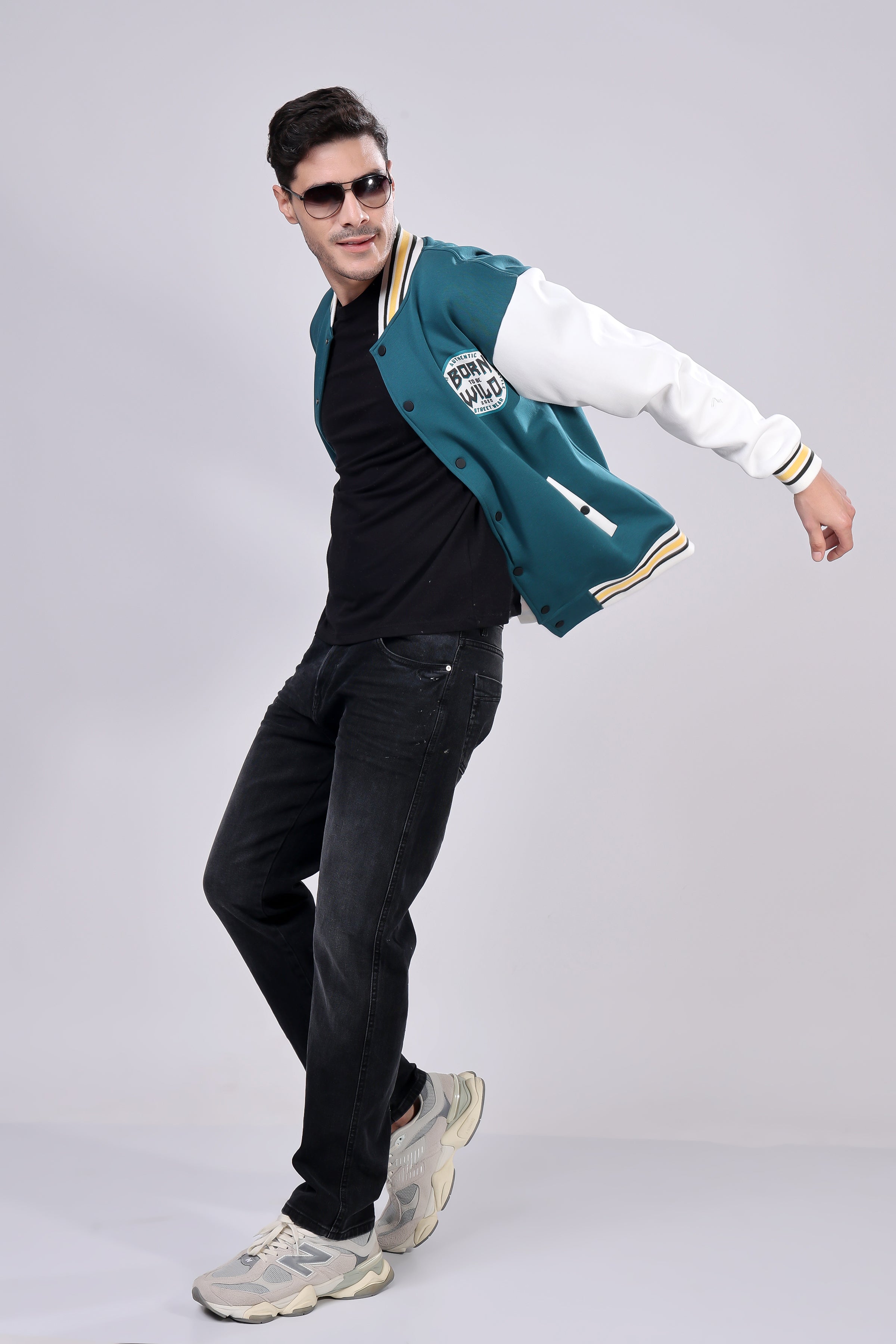 STYLOX Printed Varsity Jacket