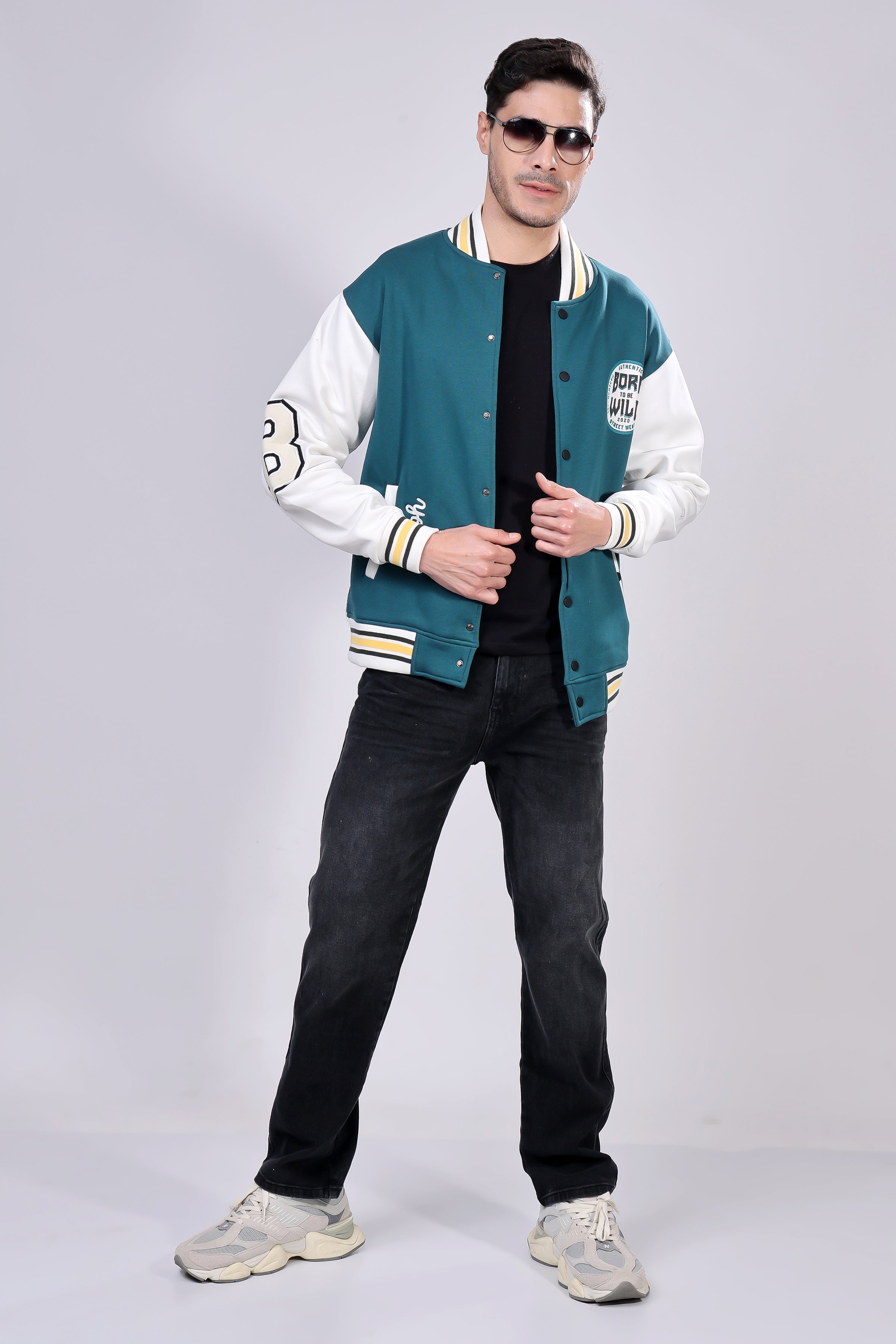 STYLOX Printed Varsity Jacket