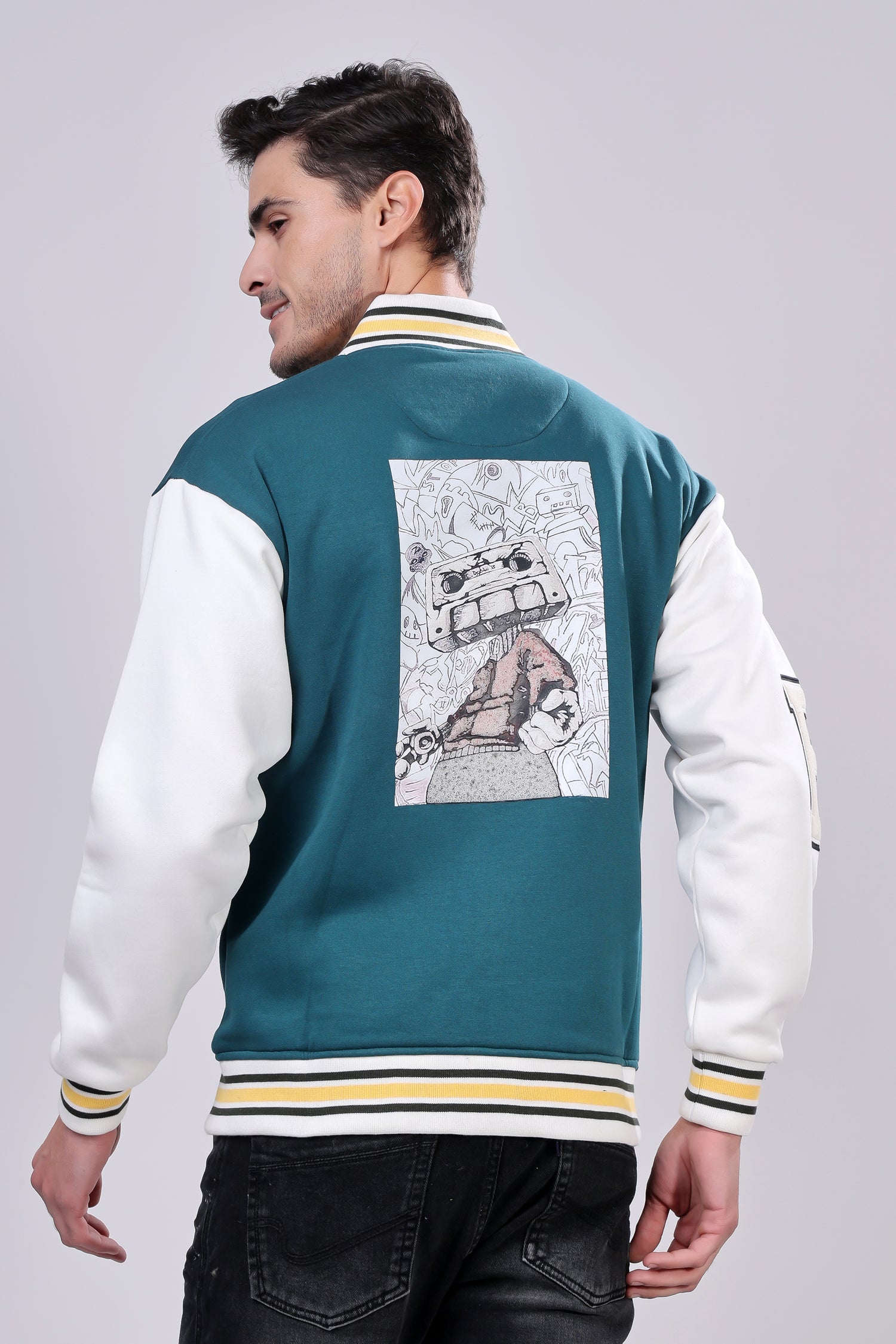 STYLOX Printed Varsity Jacket