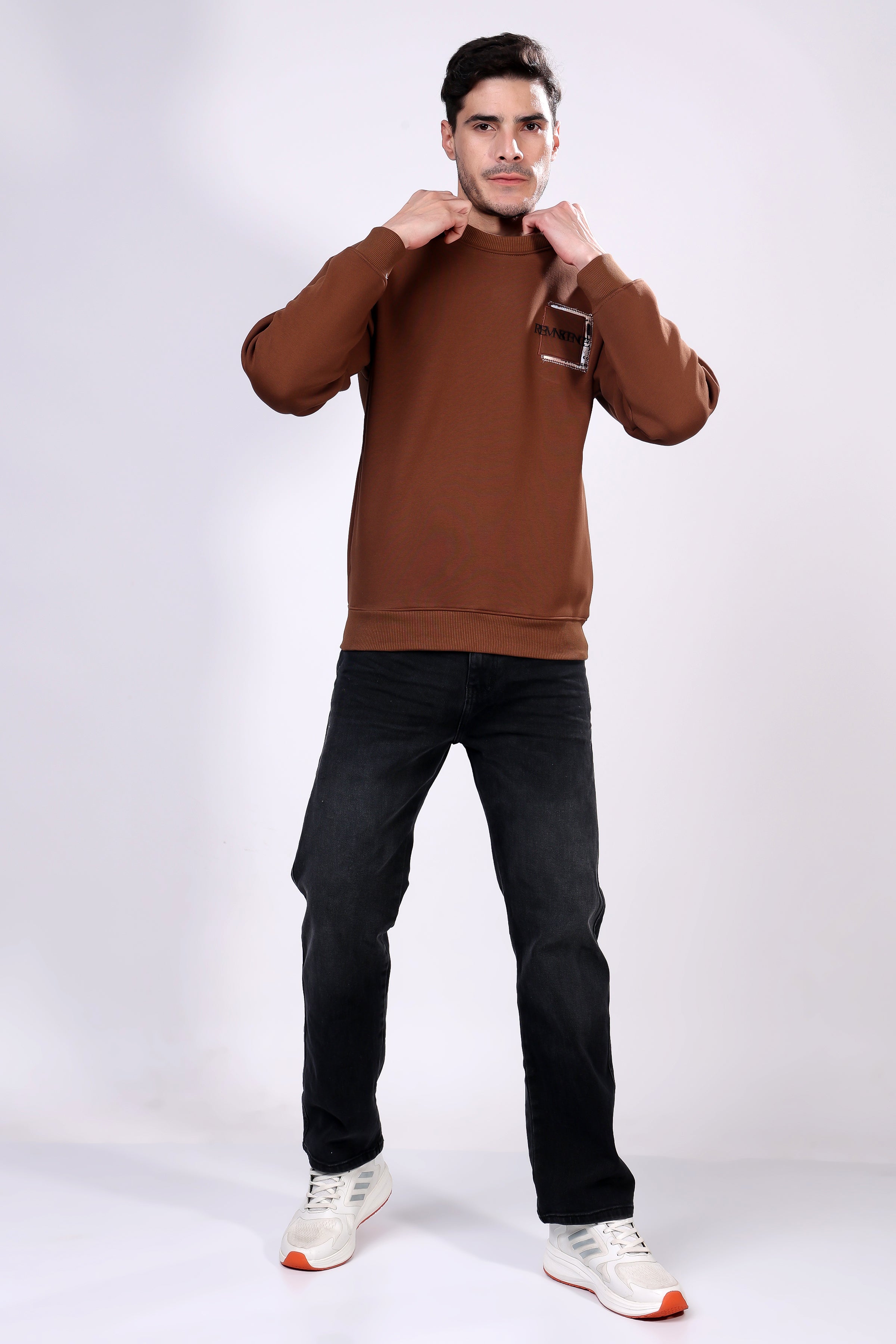 Stylox Men’s Printed Round Neck Sweatshirt – Casual Comfort with Trendy Prints - Stylox