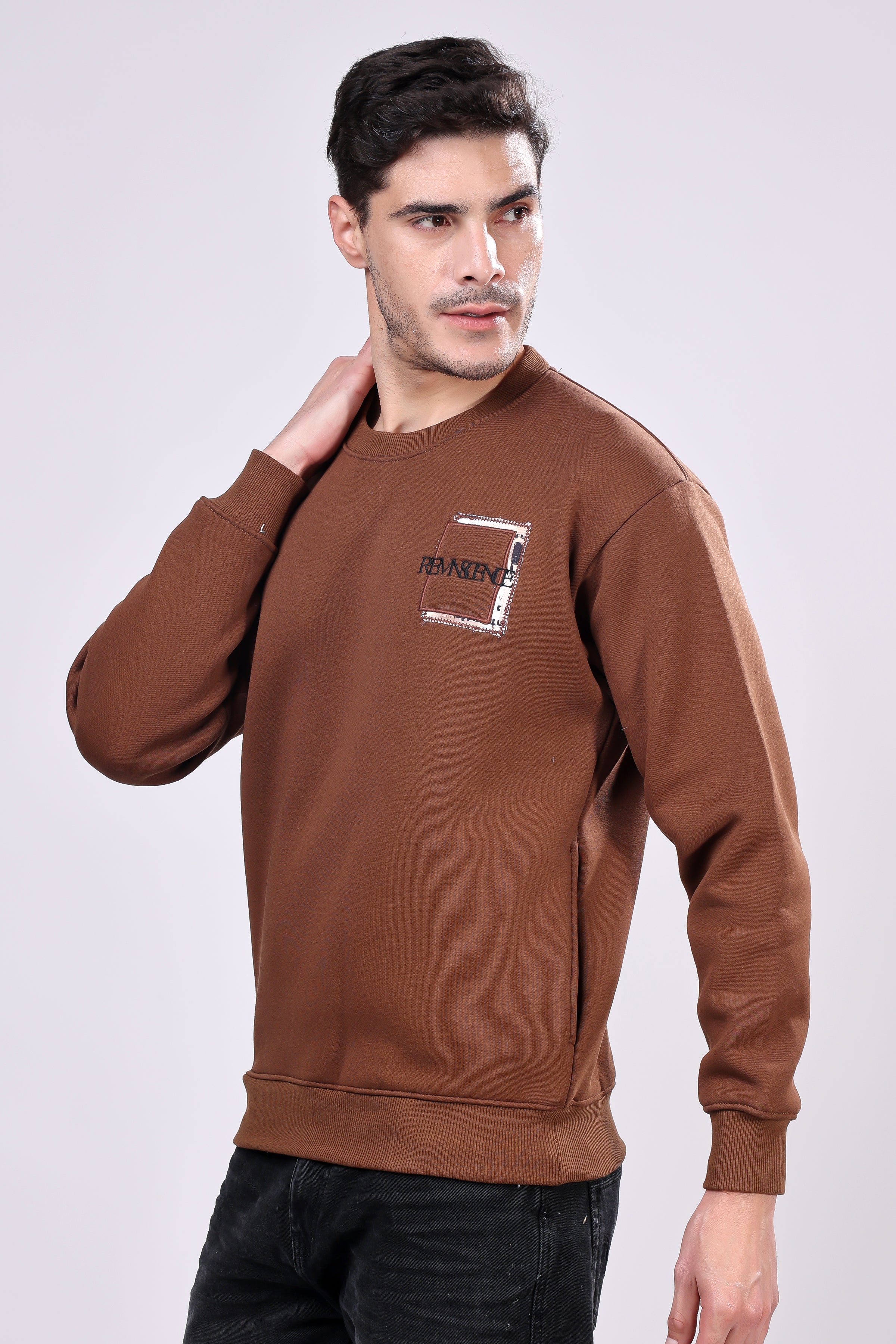 Stylox Men’s Printed Round Neck Sweatshirt – Casual Comfort with Trendy Prints