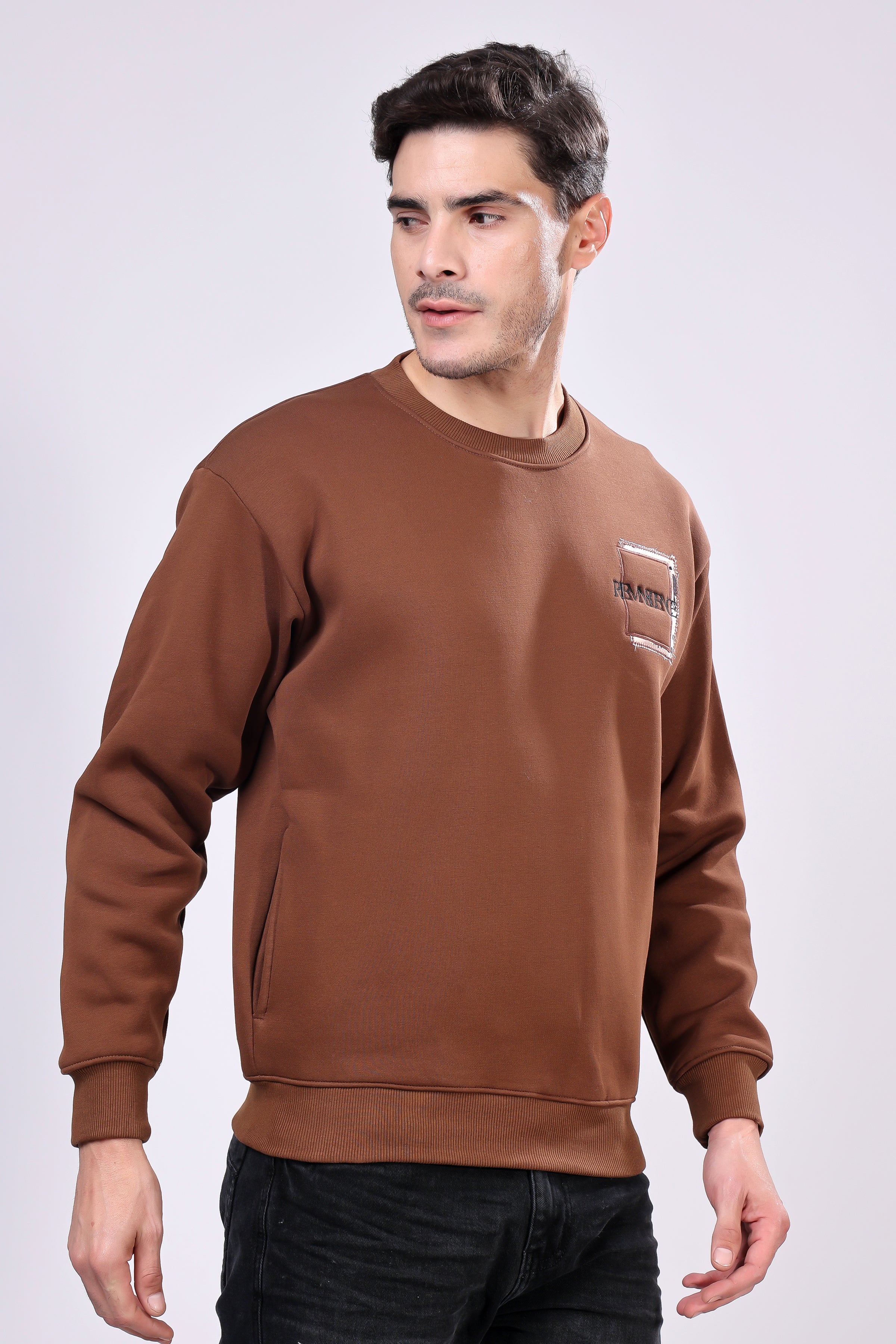Stylox Men’s Printed Round Neck Sweatshirt – Casual Comfort with Trendy Prints - Stylox