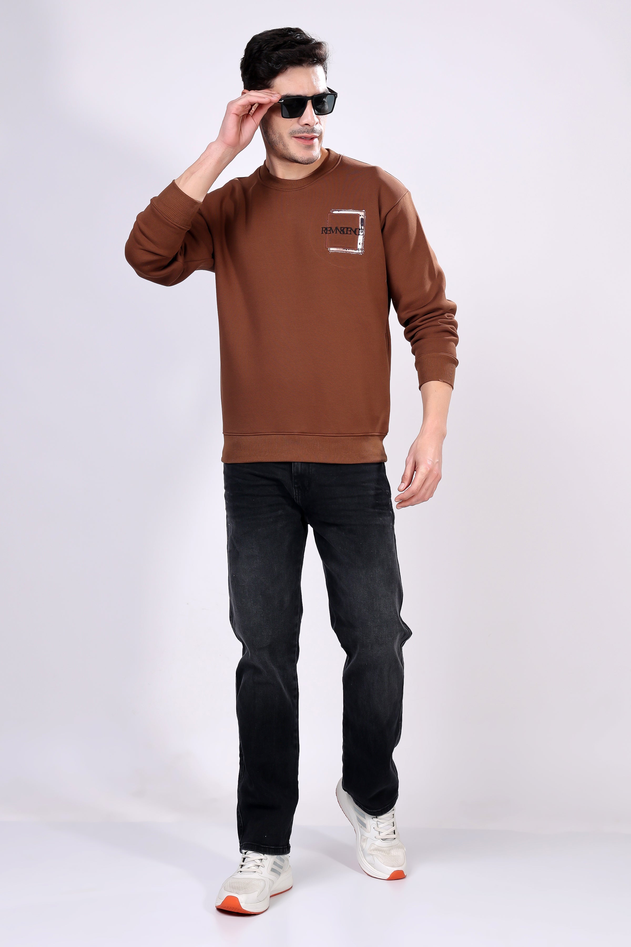 Stylox Men’s Printed Round Neck Sweatshirt – Casual Comfort with Trendy Prints - Stylox