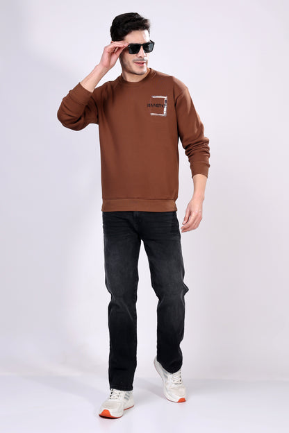 Stylox Men’s Printed Round Neck Sweatshirt – Casual Comfort with Trendy Prints