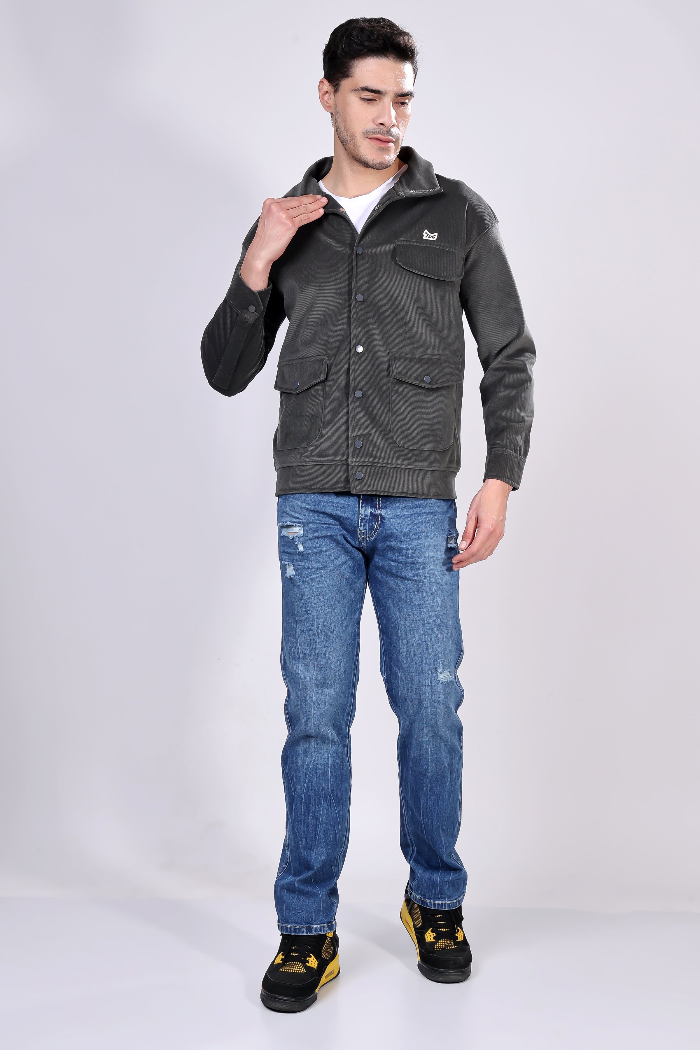 STYLOX Stylish Corduroy Solid Jacket - Stylox