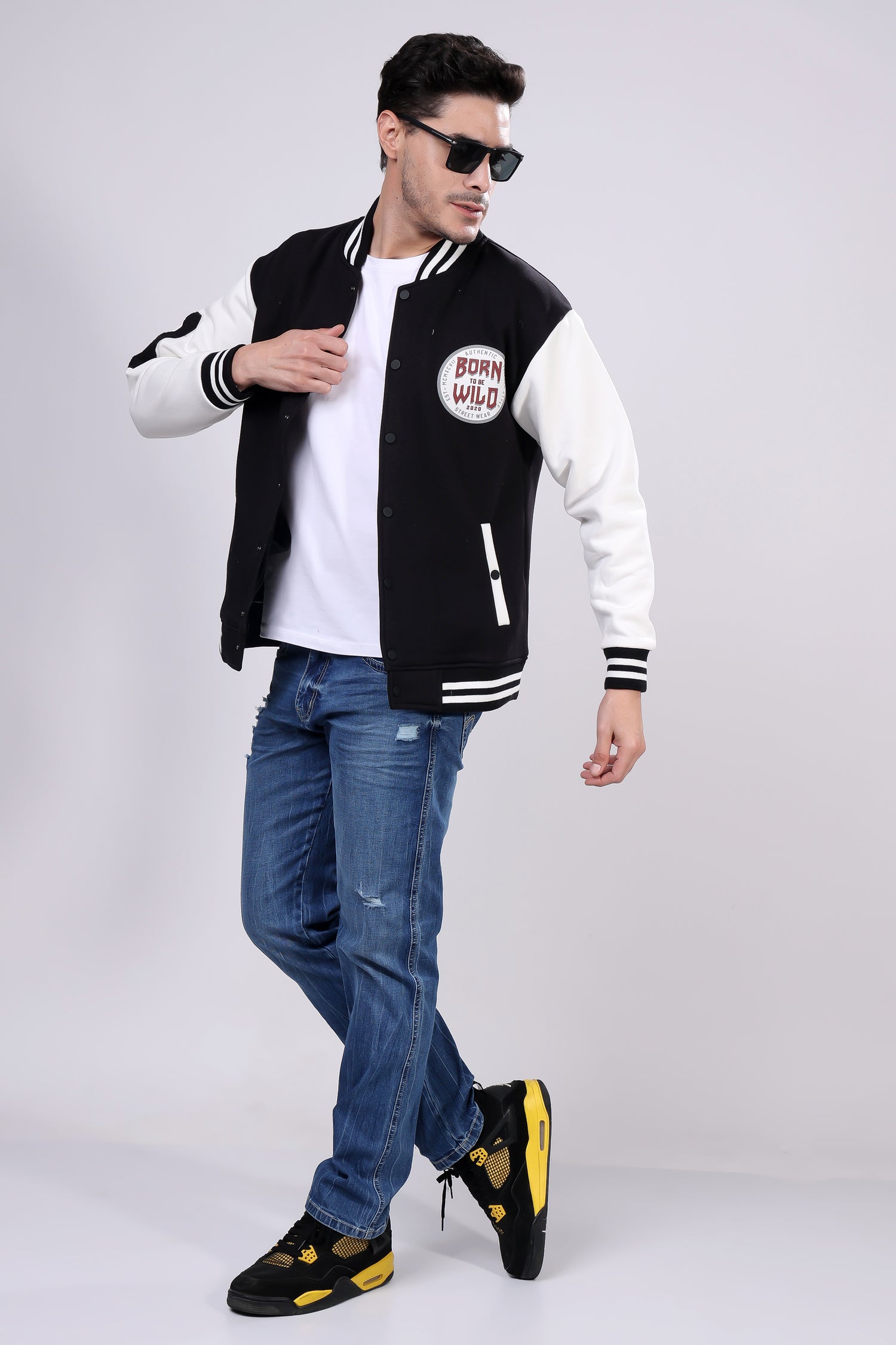 STYLOX Printed Varsity Jacket