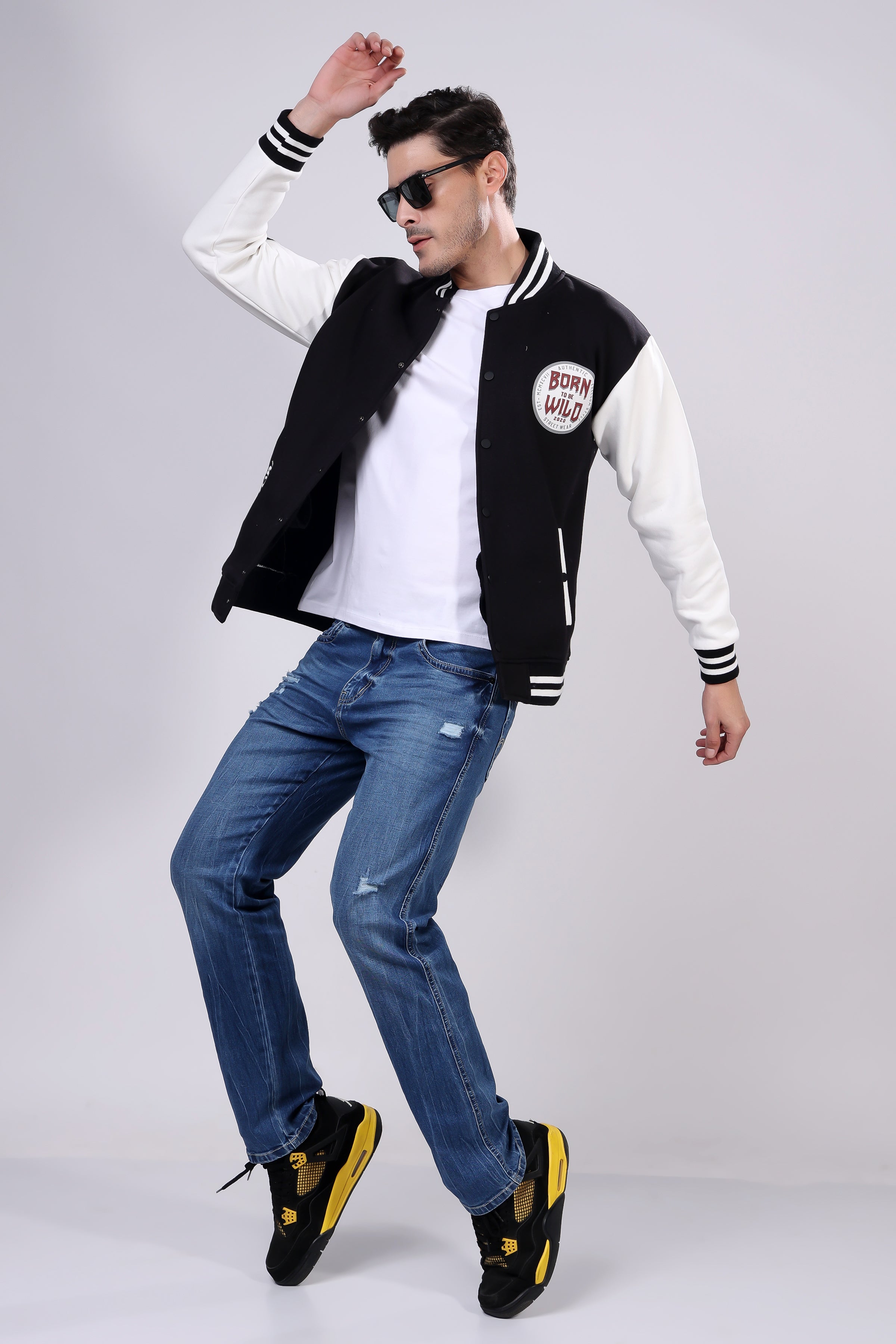 STYLOX Printed Varsity Jacket