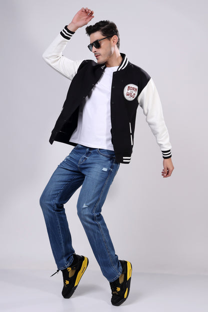 STYLOX Printed Varsity Jacket