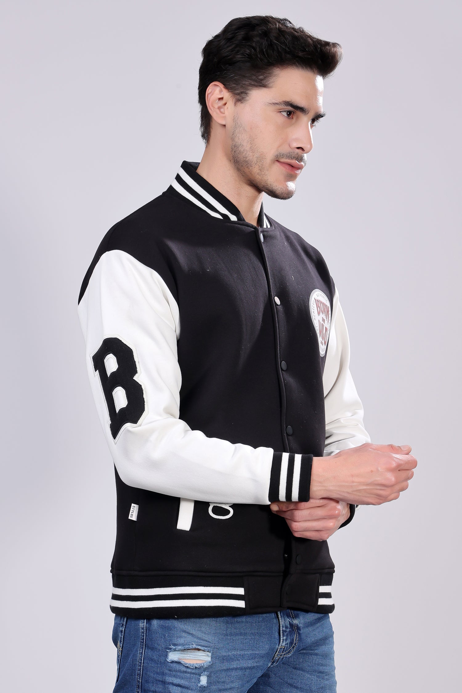 STYLOX Printed Varsity Jacket