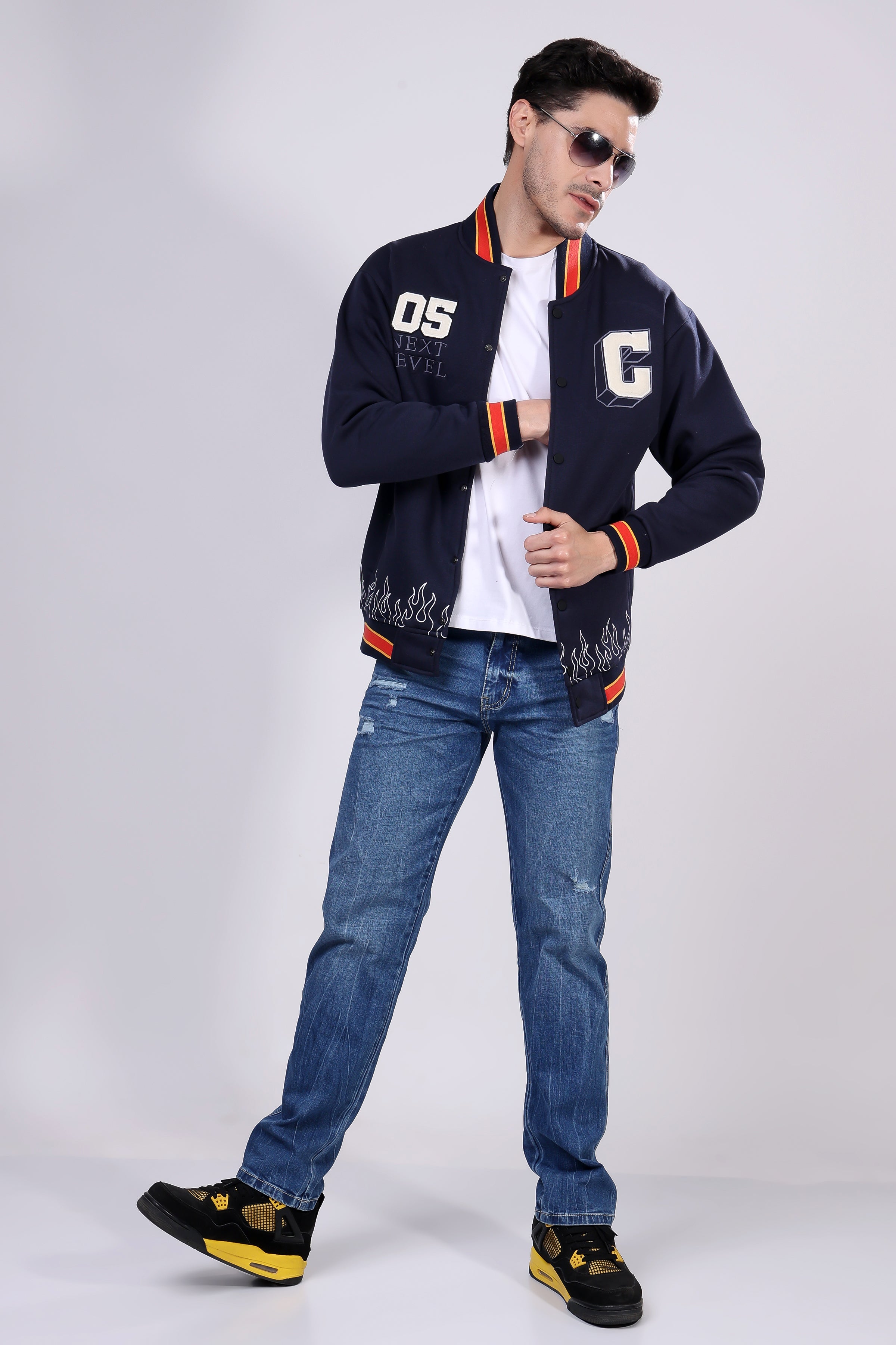 STYLOX Stylish Slim Fit Varsity Jacket - Stylox