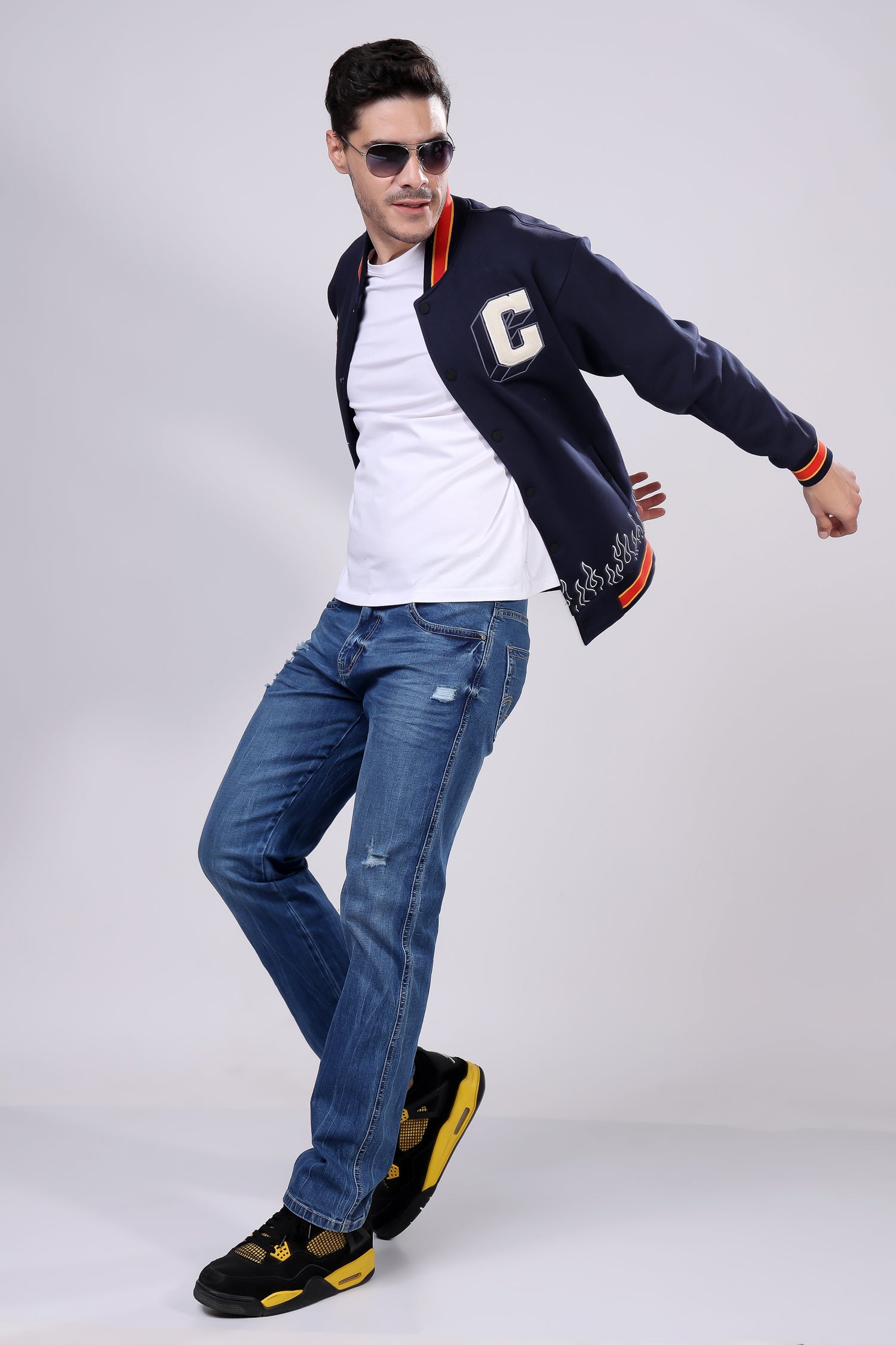 STYLOX Stylish Slim Fit Varsity Jacket