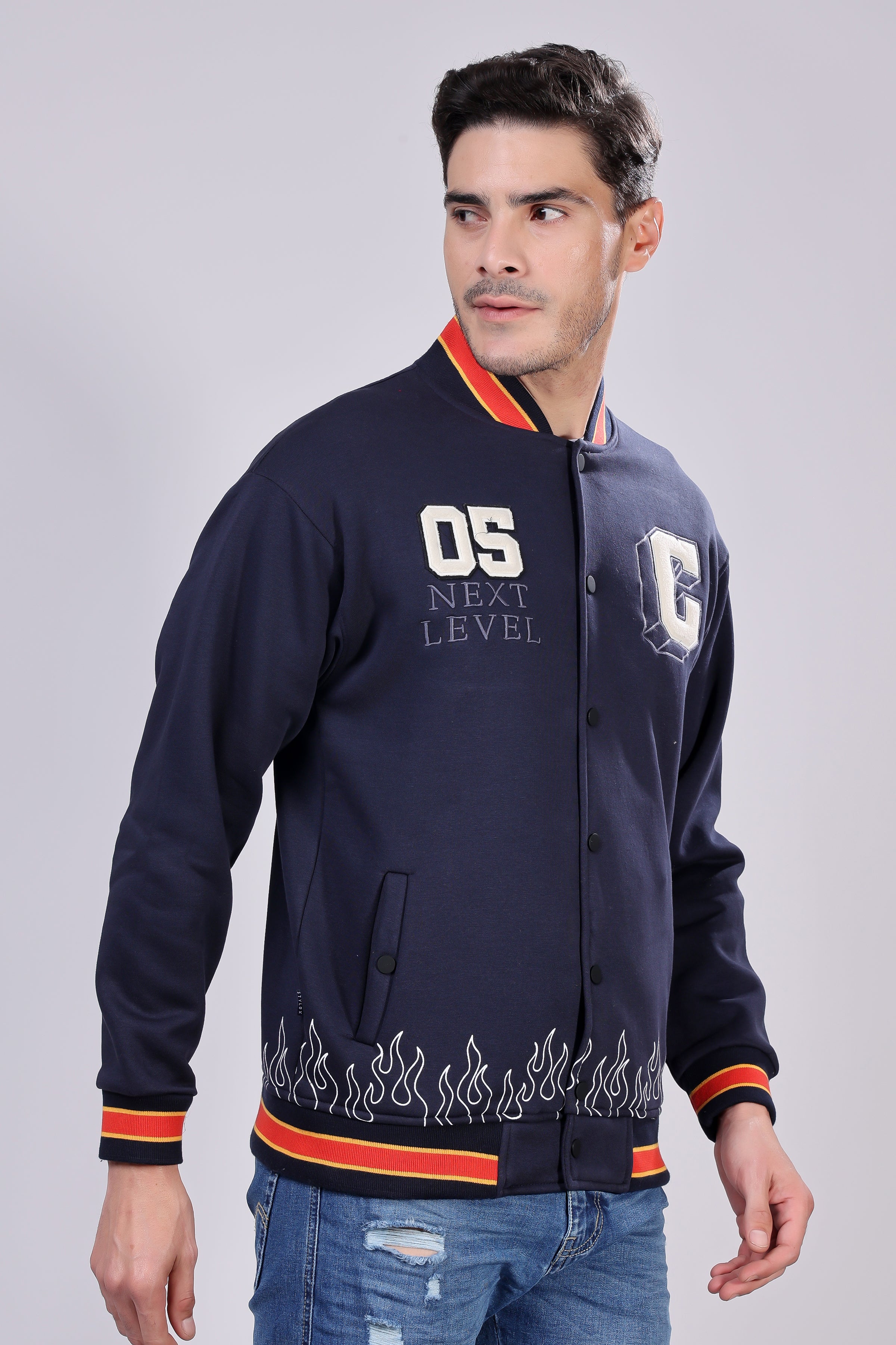 STYLOX Stylish Slim Fit Varsity Jacket