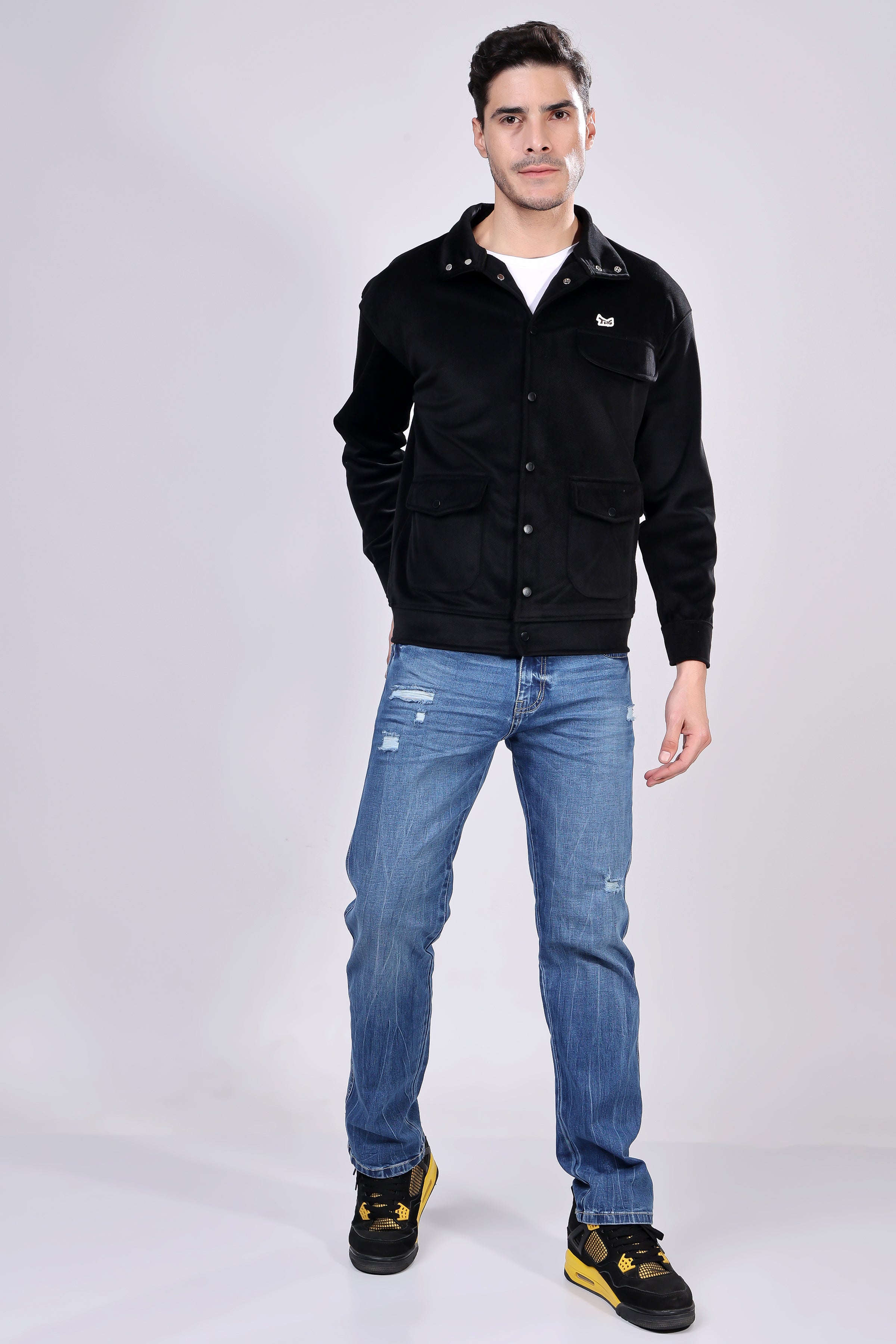 STYLOX Stylish Corduroy Solid Jacket - Stylox