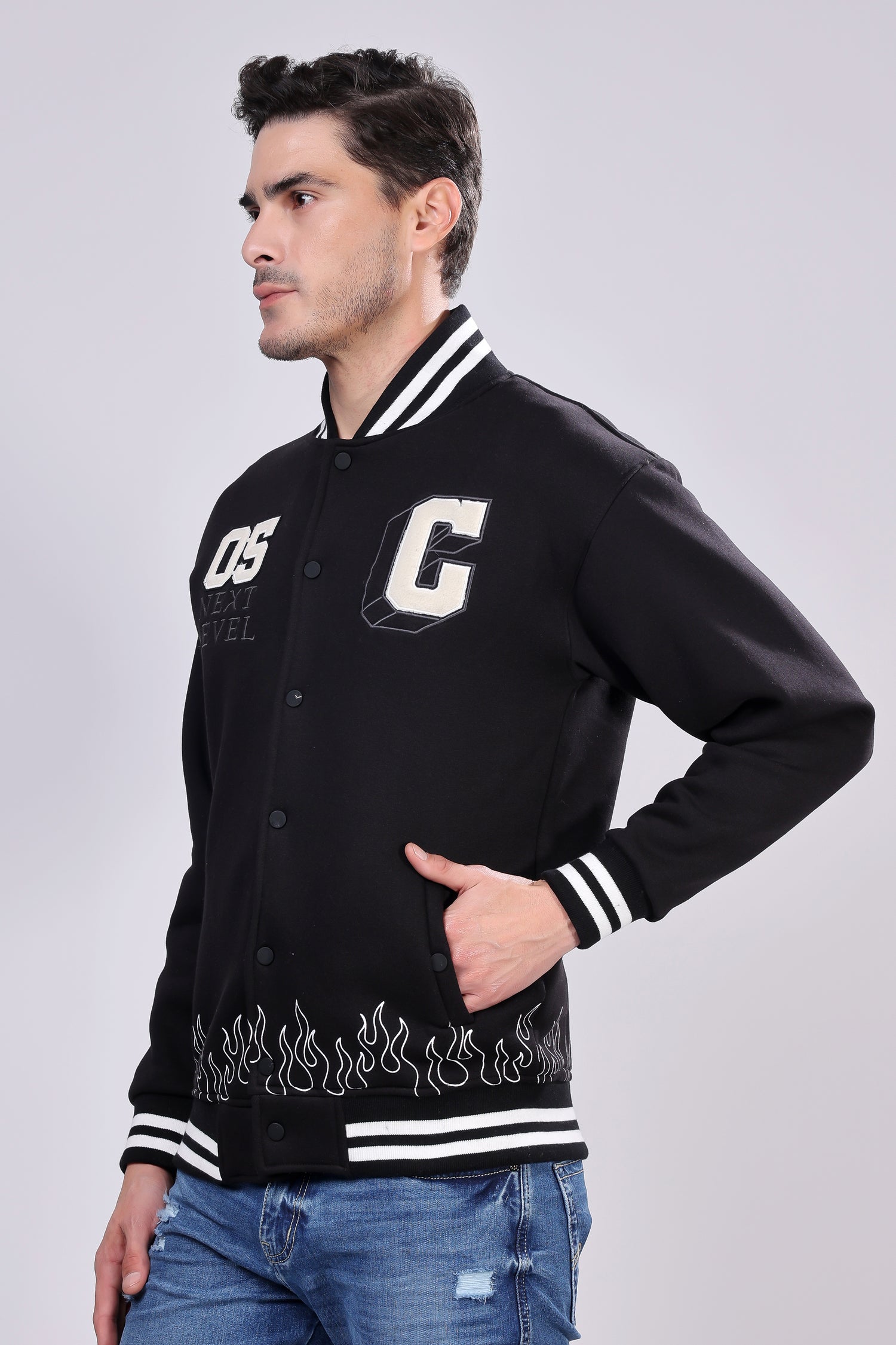 STYLOX Stylish Slim Fit Varsity Jacket
