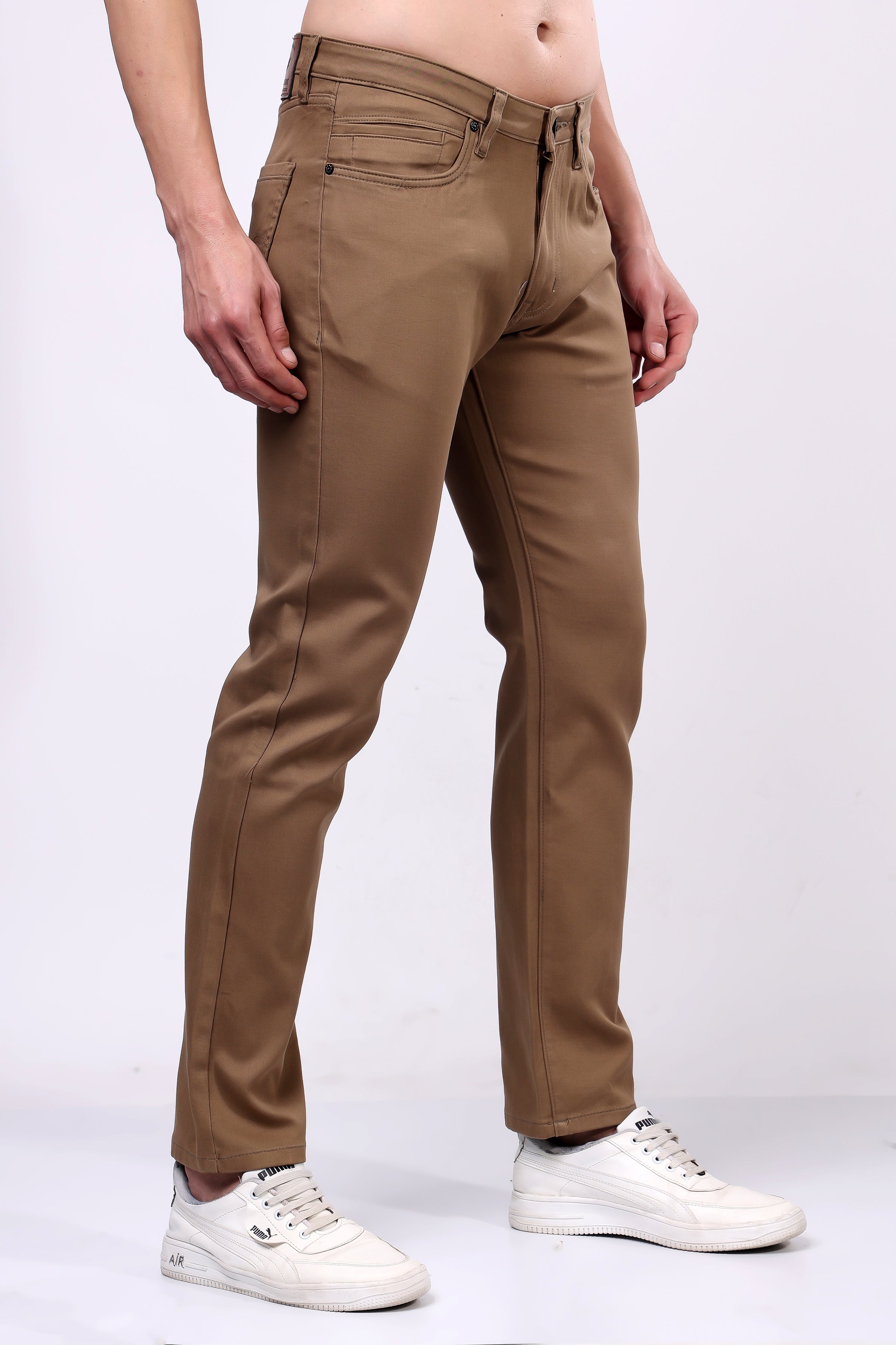 Stylox Slim Fit Jeans for Men's | Brown | - Stylox