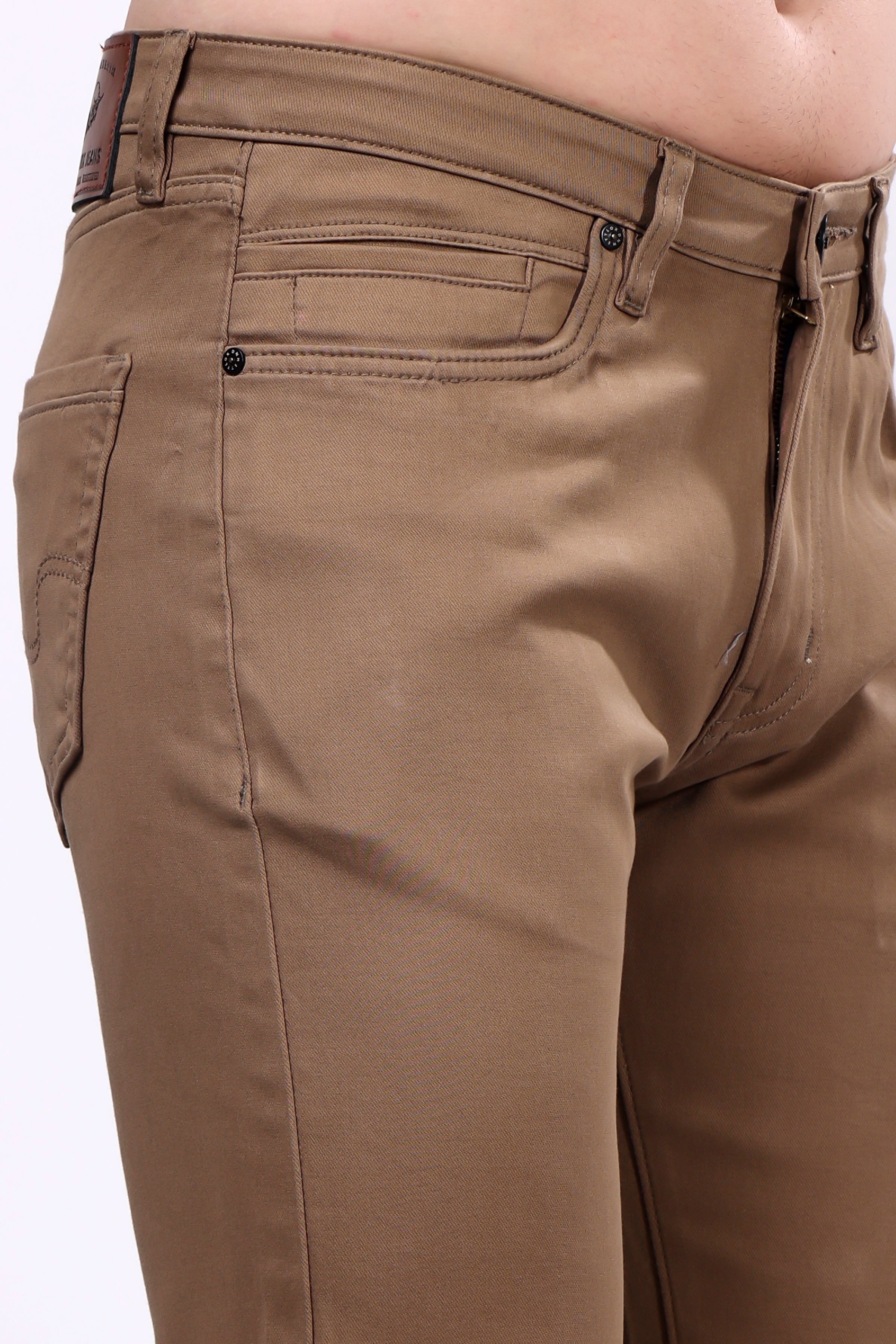Stylox Slim Fit Jeans for Men's | Brown | - Stylox