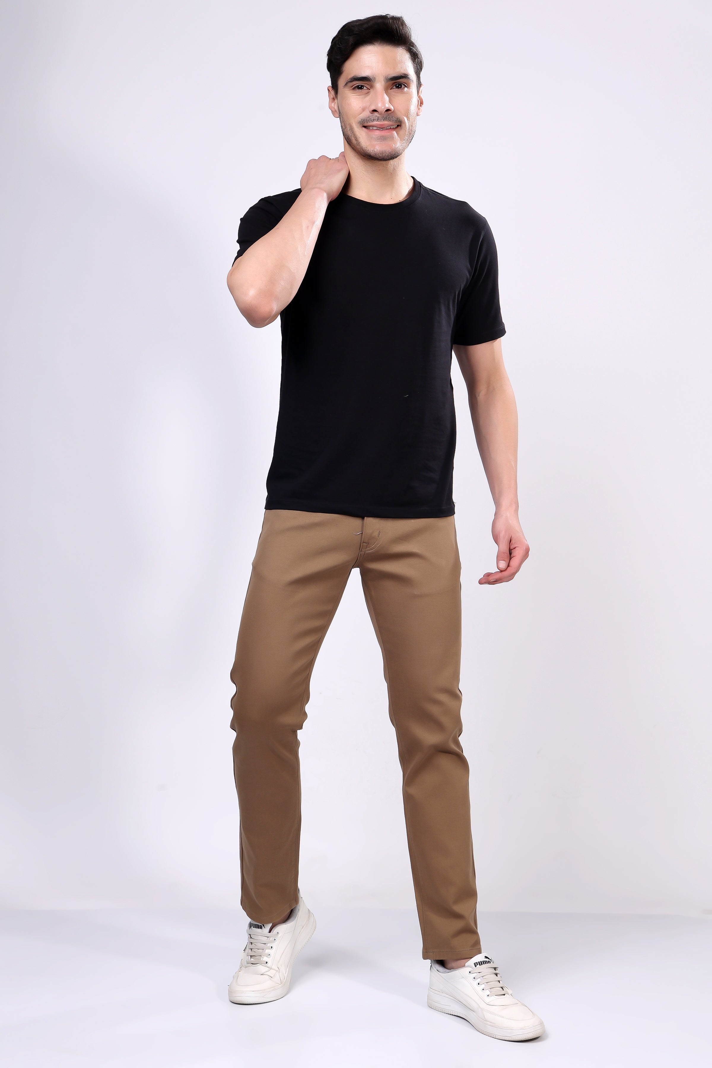 Stylox Slim Fit Jeans for Men's | Brown | - Stylox