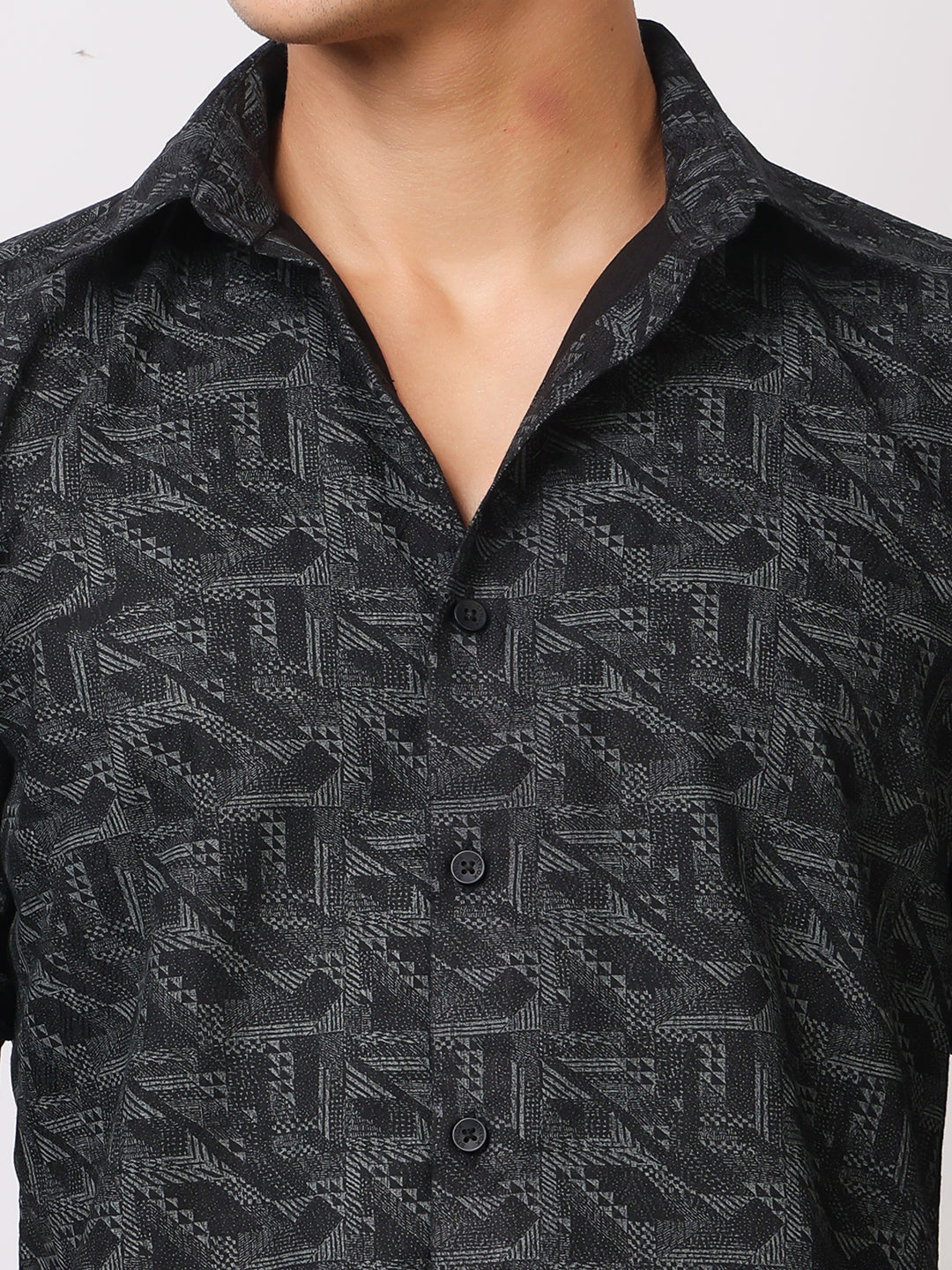 Stylox Men’s Printed Full Sleeve Geometric All-Over Print Casual Shirt