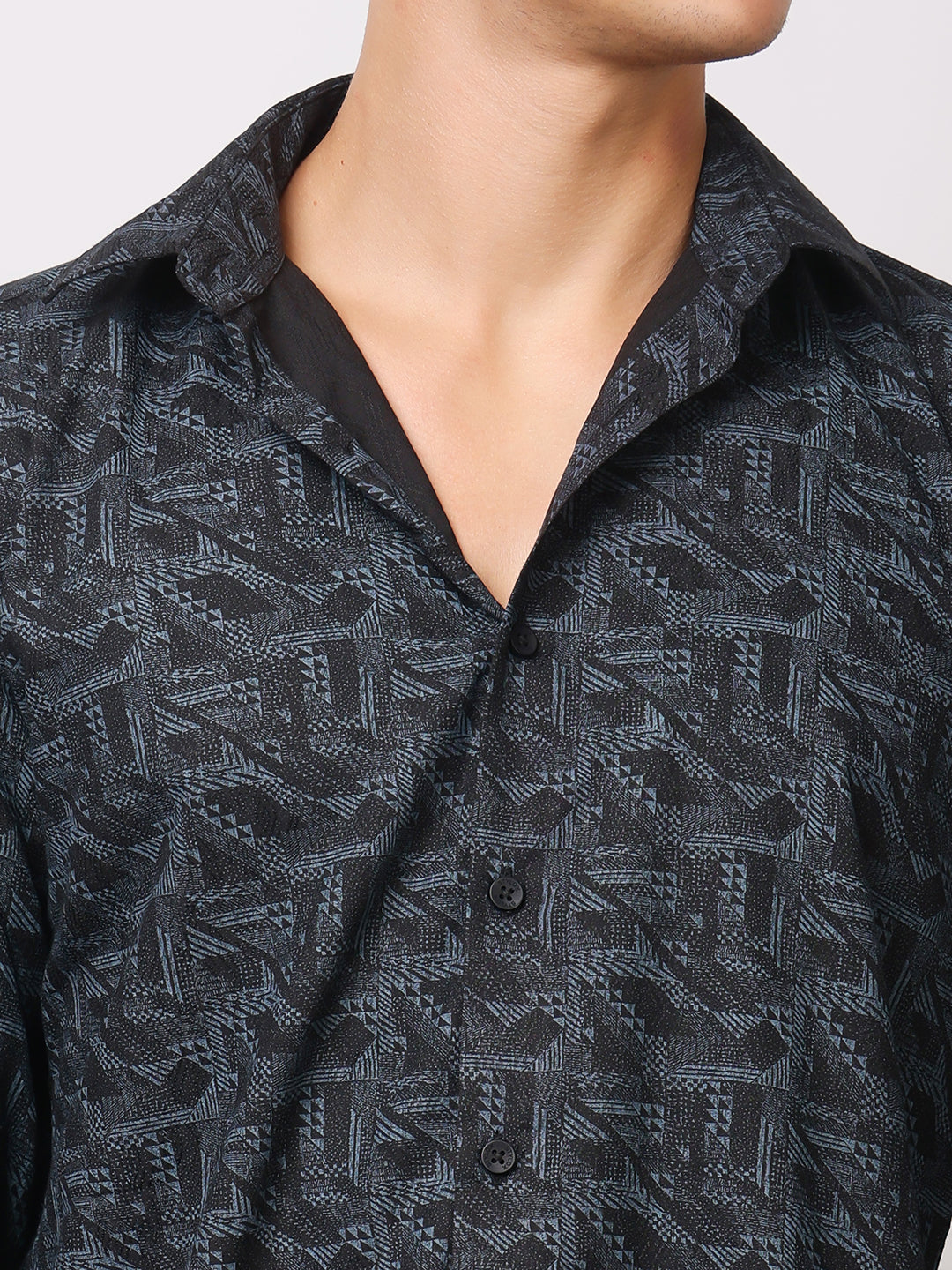 Stylox Men’s Printed Full Sleeve Geometric All-Over Print Casual Shirt - Stylox