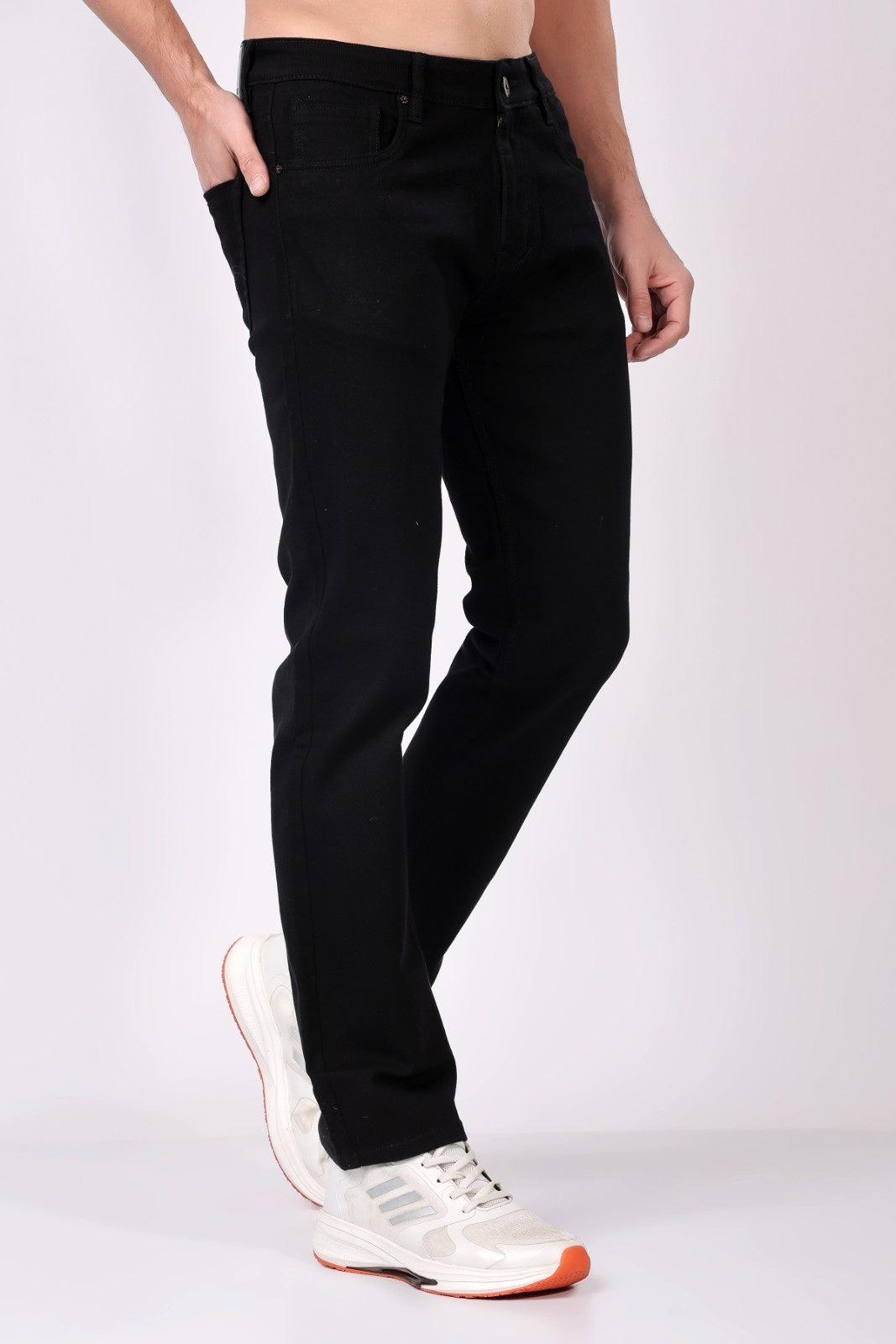 Stylox Comfort Fit Men's Denim Jeans - Black | - Stylox