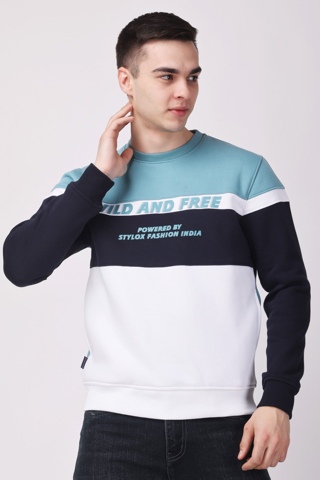 Stylox Round Neck Full Sleeve Printed Sweatshirt For Men