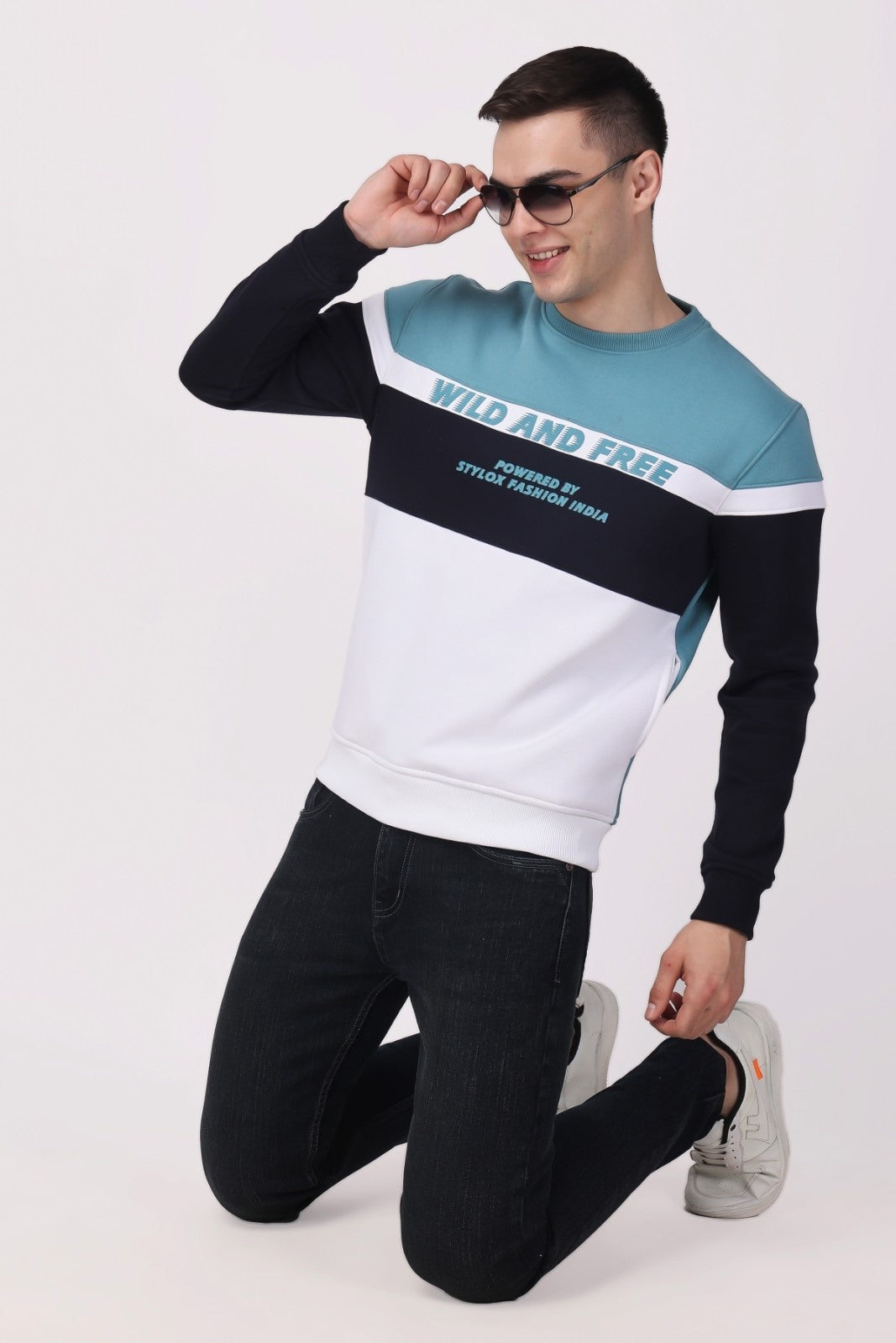 Stylox Round Neck Full Sleeve Printed Sweatshirt For Men