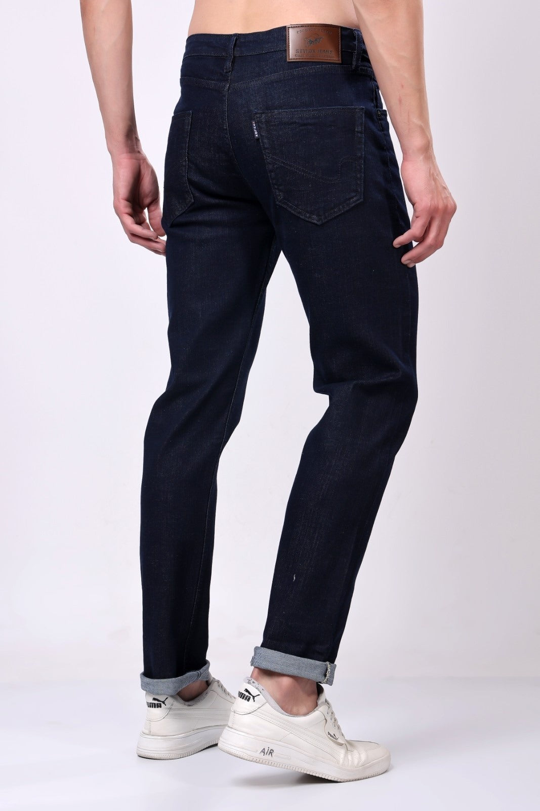 Stylox Slim Fit Mid-Rise Stretchable Denim Jeans for Men - Blue - Stylox