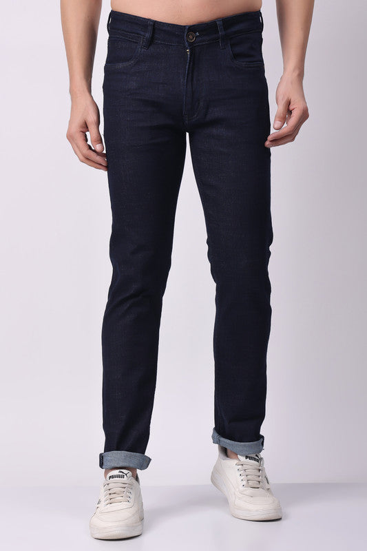 Stylox Slim Fit Dark Blue Denim Jeans For Men - Stylox