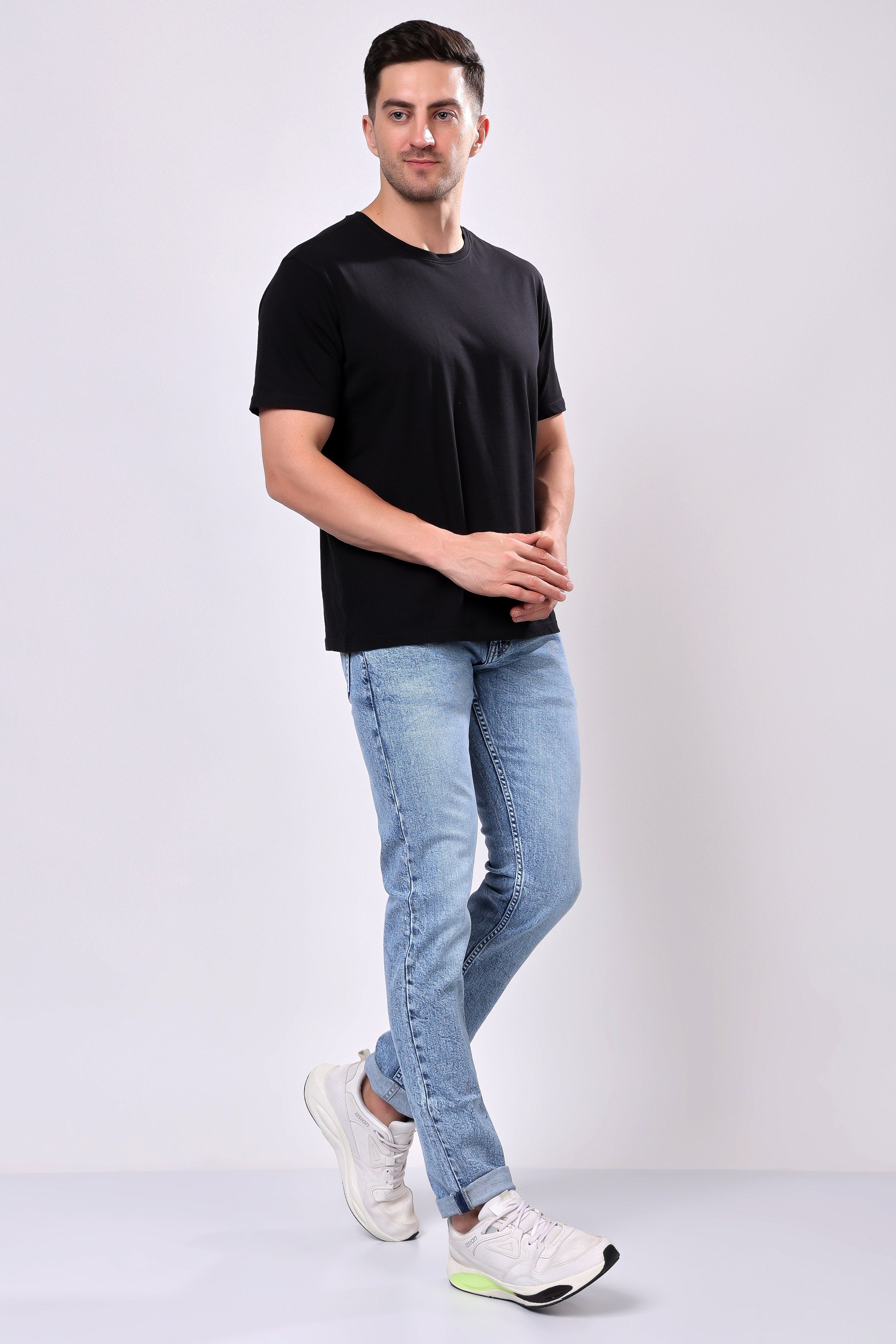 Stylox Slim Fit Denim Jeans - Sky Blue,