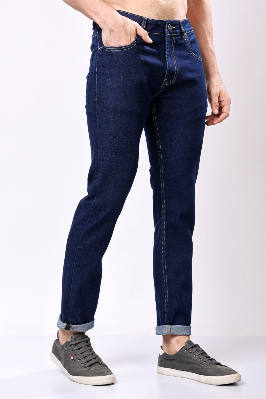 Stylox Slim Fit Denim Jeans - Dark Blue,