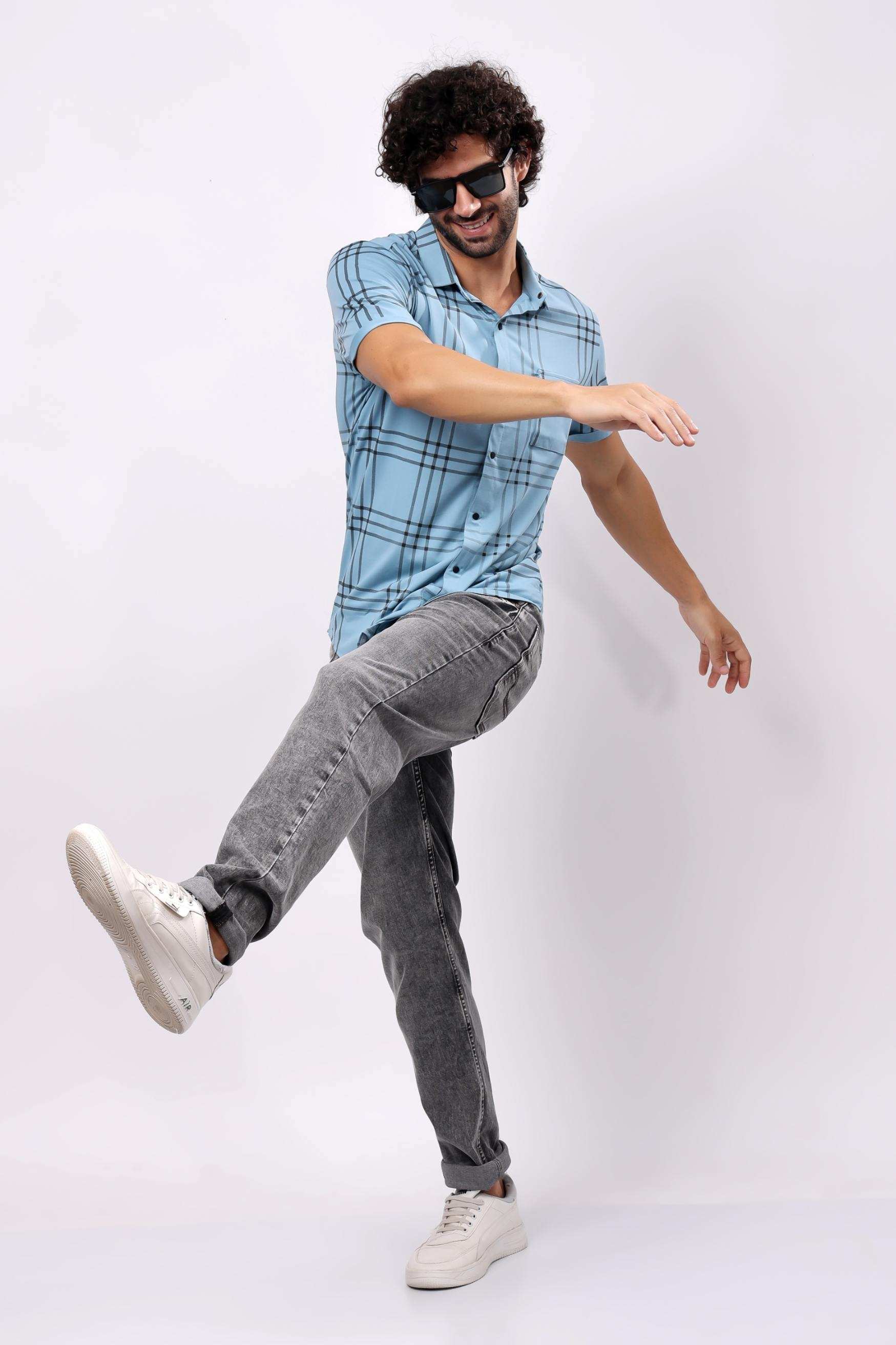 Stylox Half Sleeve Casual Check Shirt For Men - Stylox