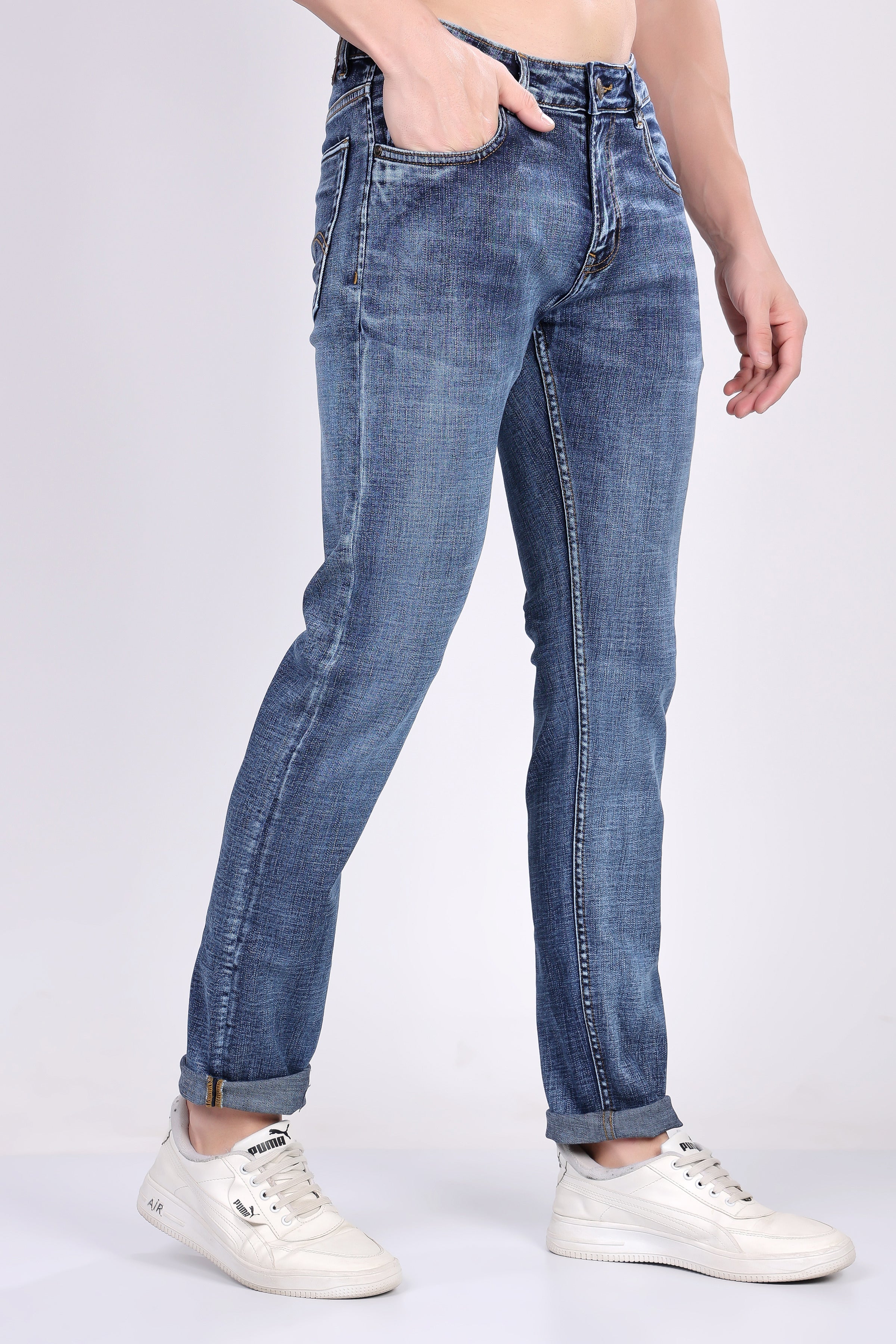 Stylox Slim Fit Denim Jeans - Blue,