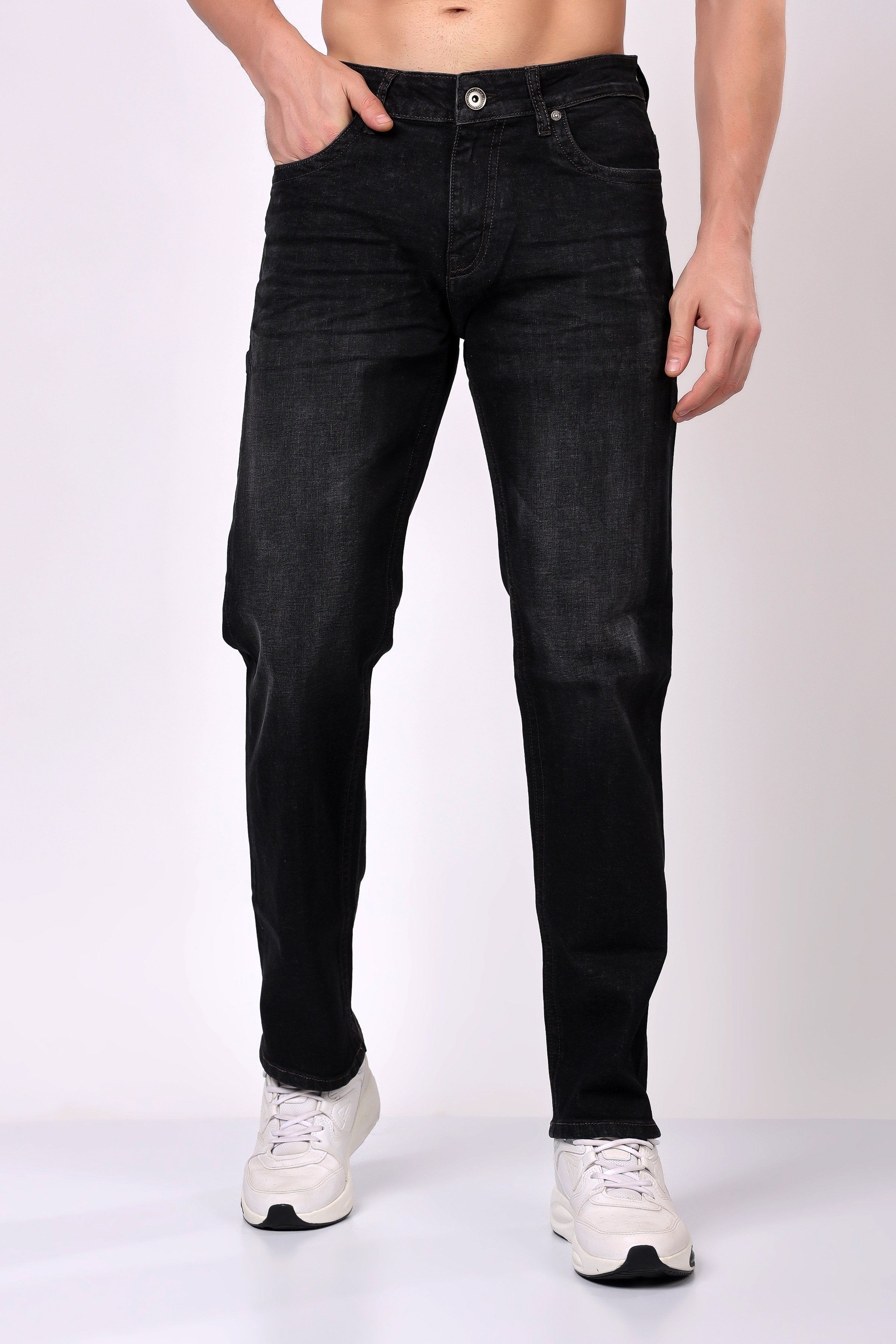 Stylox Comfort Fit Denim Jeans for Men |  Black |