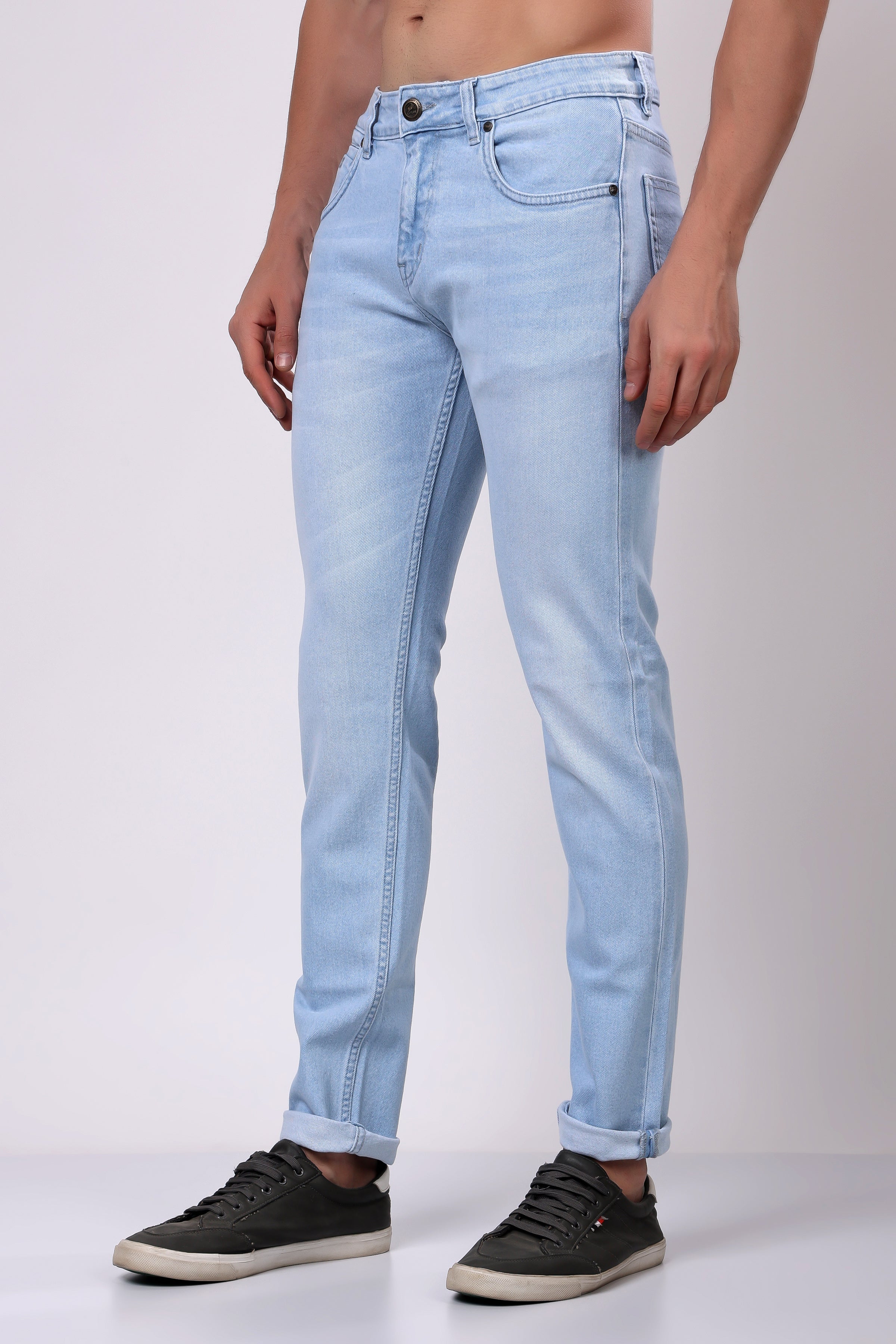 Stylox Slim Fit Denim Jeans - Sky Blue,